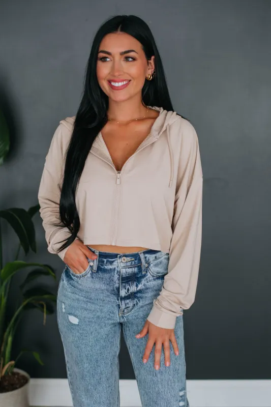Brynn Cropped Jacket - Natural sold by Wild Oak Boutique