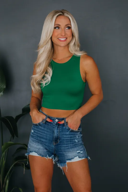 Tinsley Tank - Hunter Green sold by Wild Oak Boutique