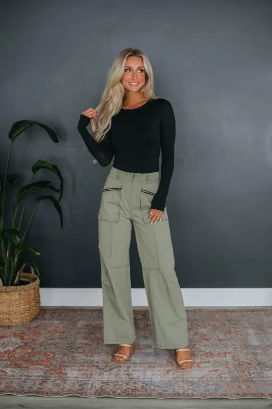 Peyton Cargo Pants sold by Wild Oak Boutique