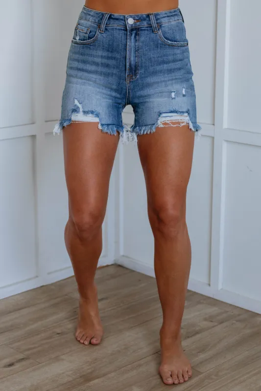 Maddie Risen Shorts - Medium Wash sold by Wild Oak Boutique