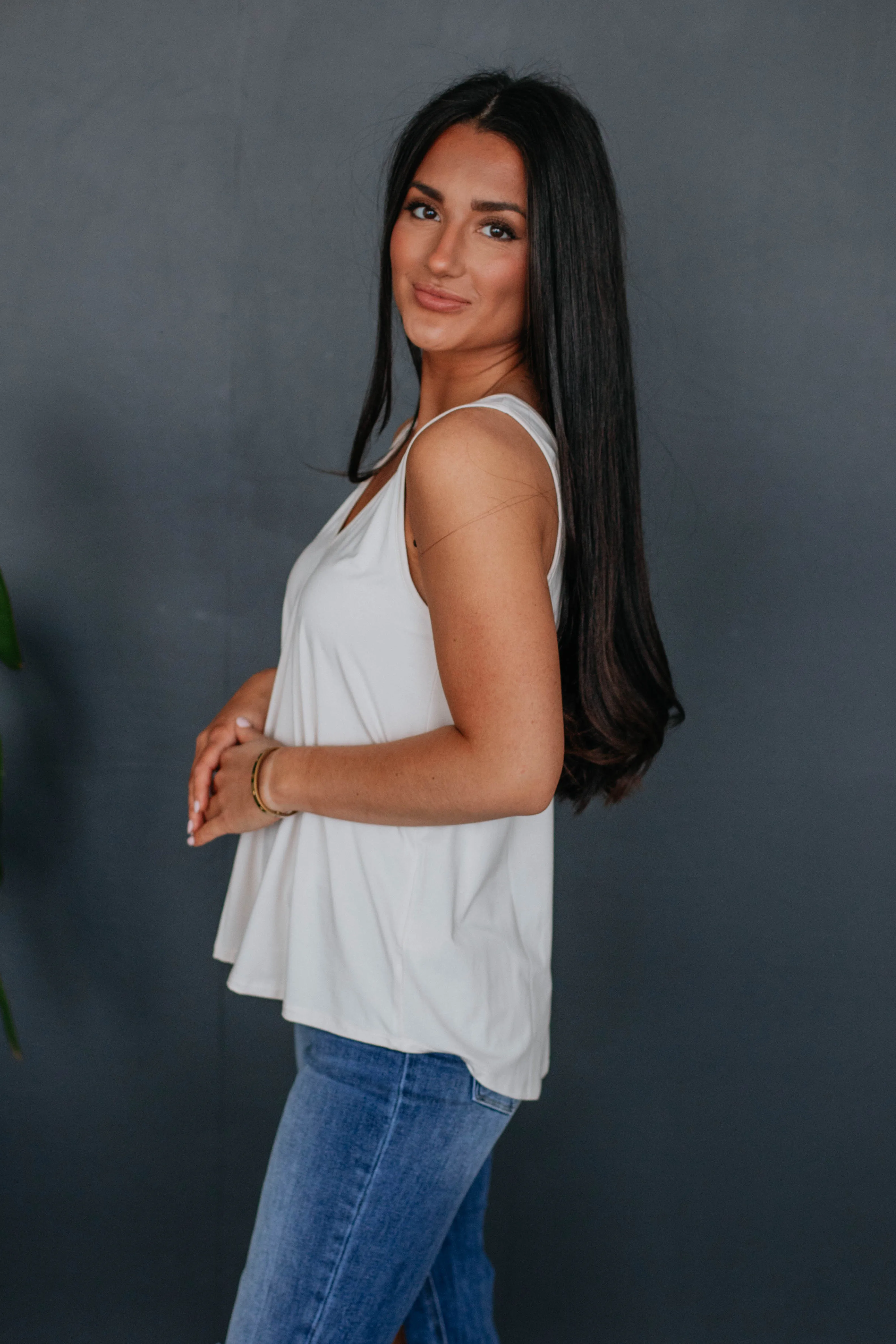 Linley Basic Tank - Natural sold by Wild Oak Boutique product image thumbnail 2