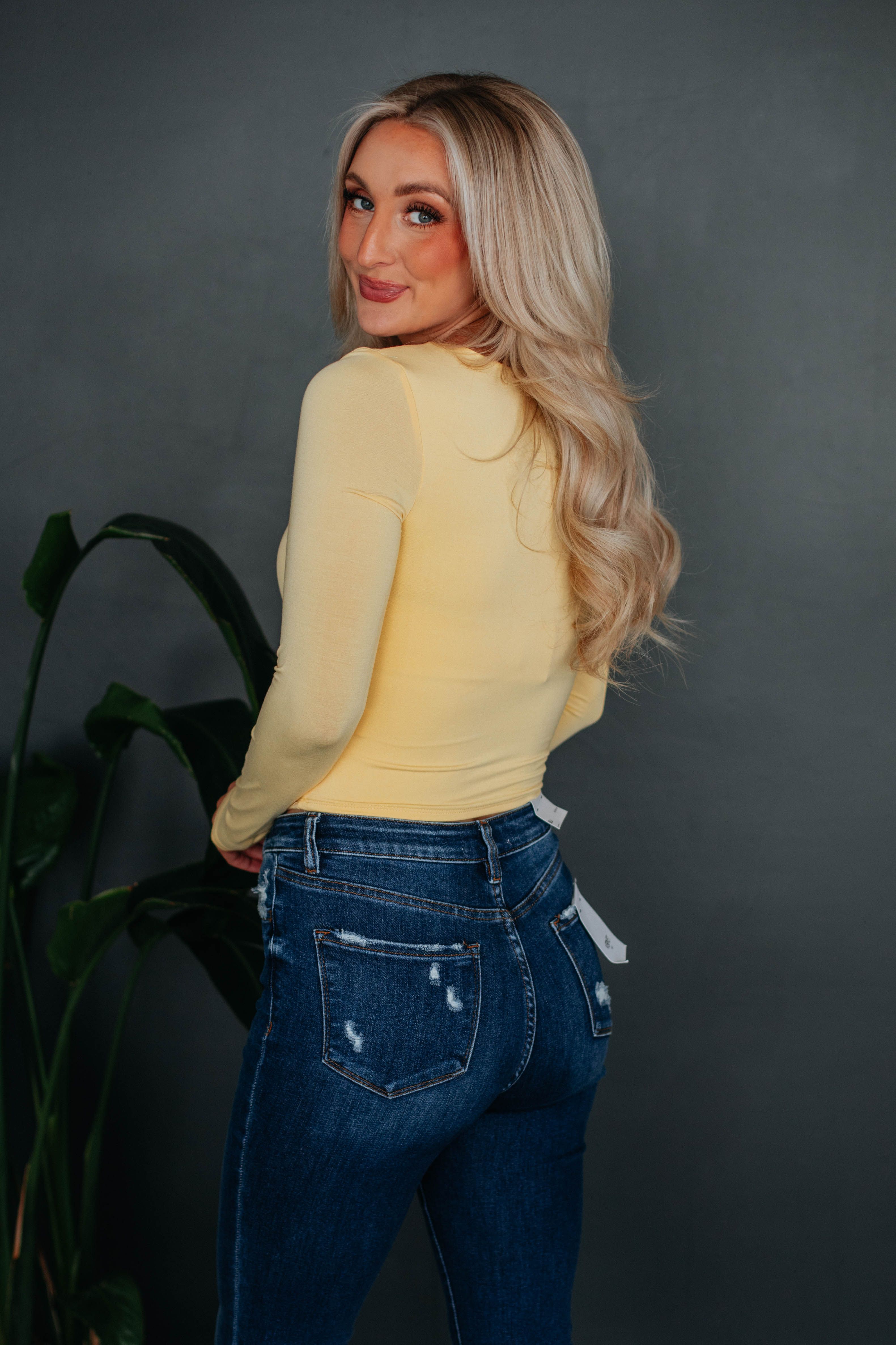 Shayla Basic Top - Lemon sold by Wild Oak Boutique product image thumbnail 4