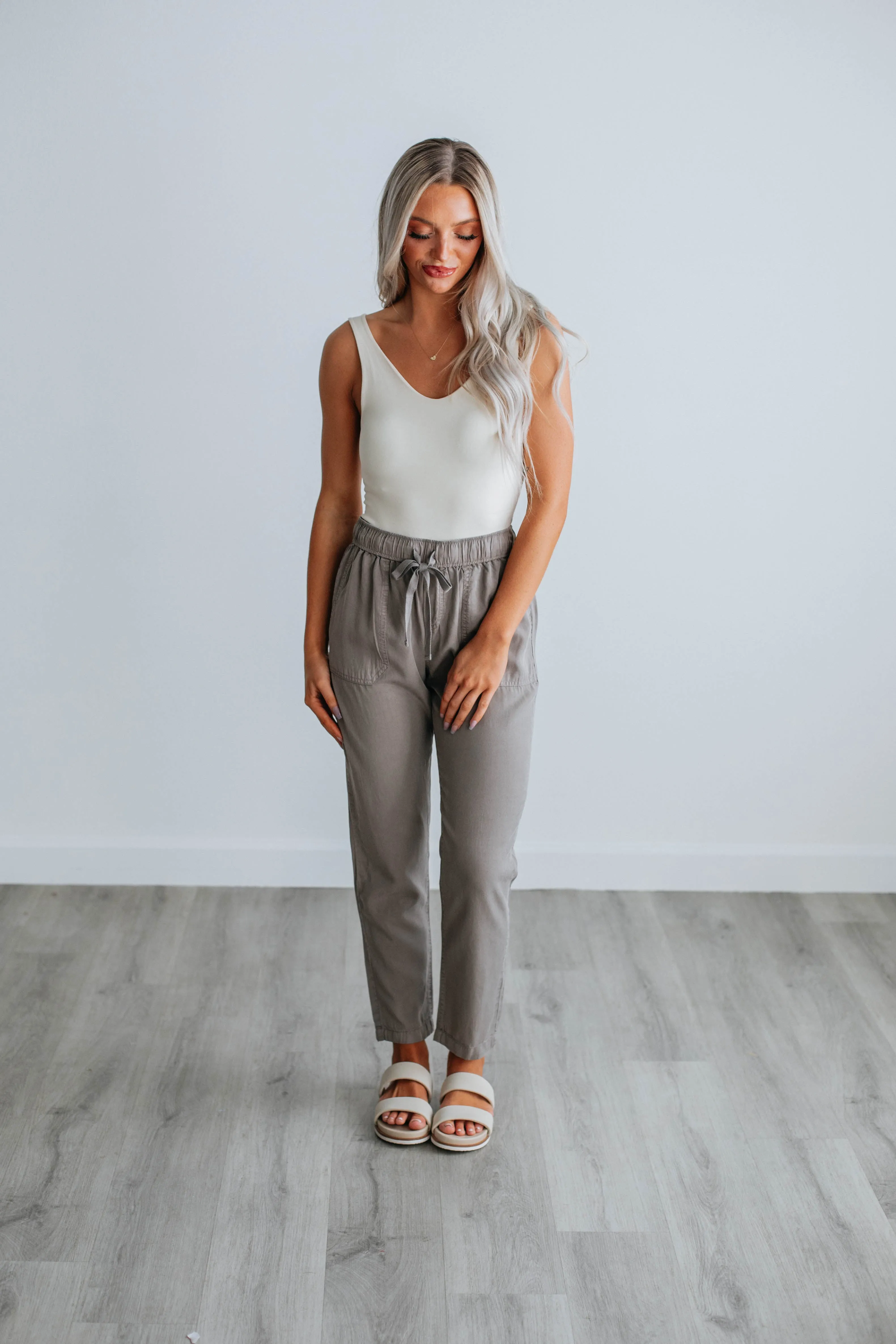 Mariah Casual Pants - Pebble sold by Wild Oak Boutique product image thumbnail 4