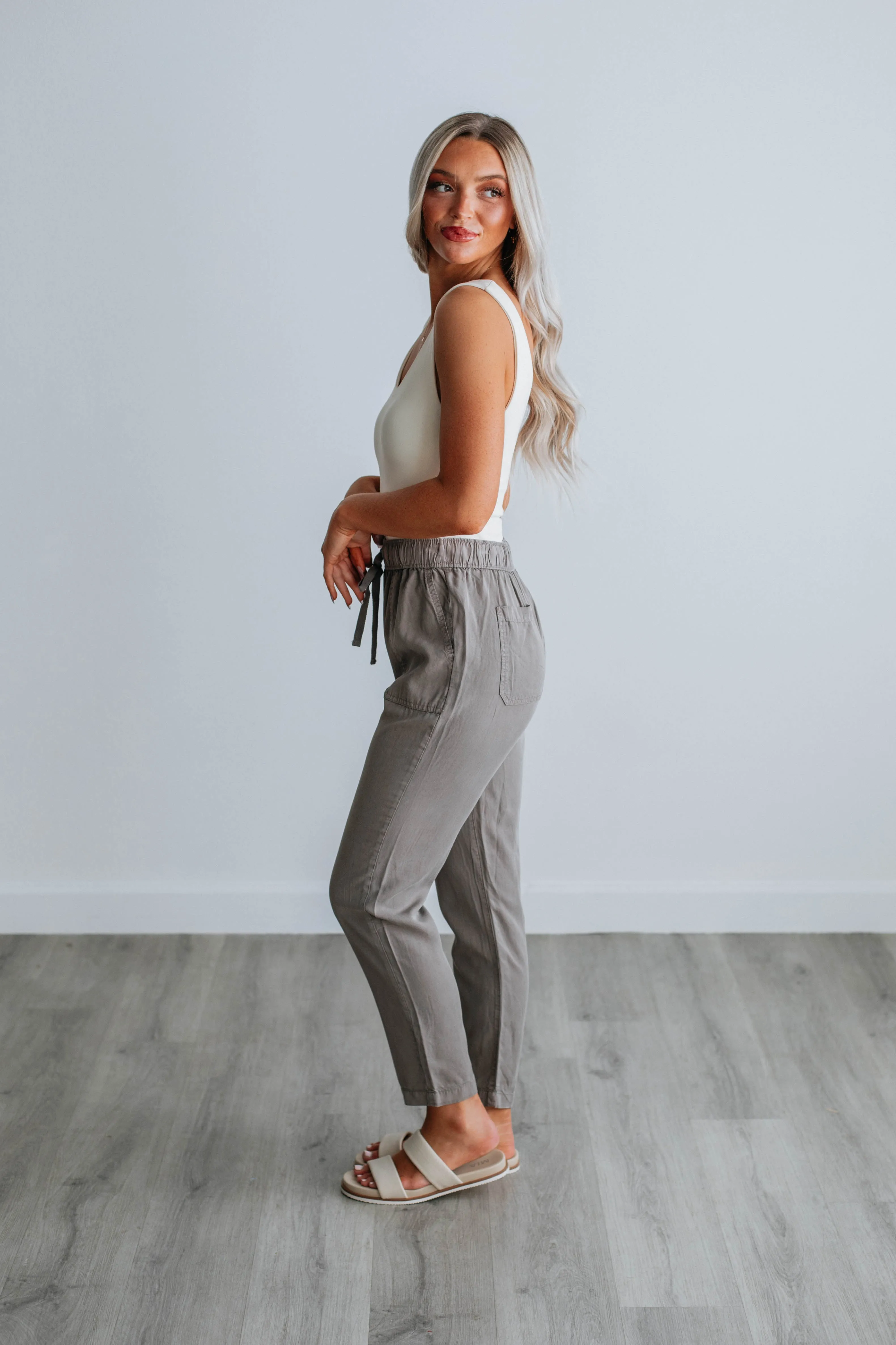 Mariah Casual Pants - Pebble sold by Wild Oak Boutique product image thumbnail 2