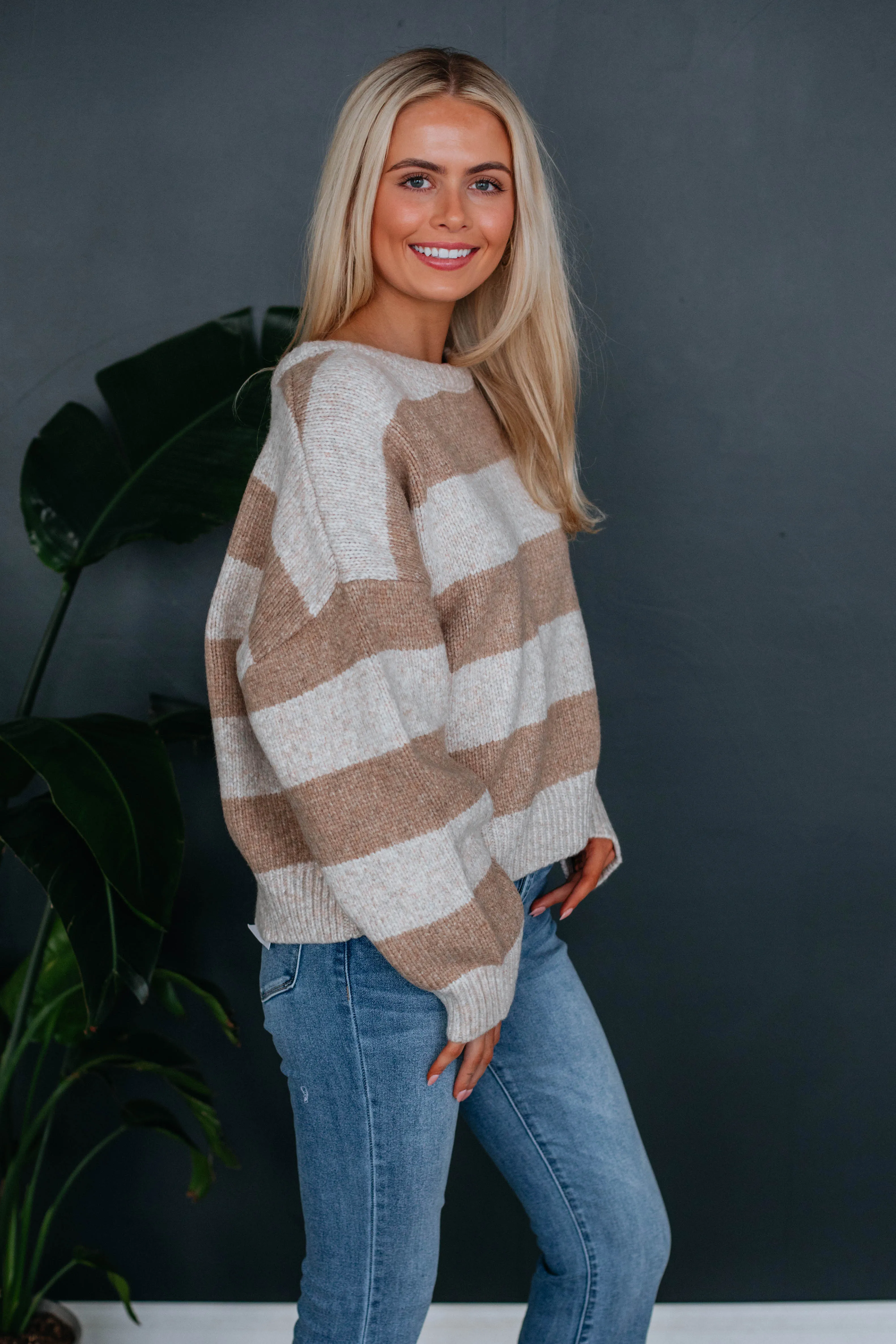 Romee Striped Sweater sold by Wild Oak Boutique product image thumbnail 4