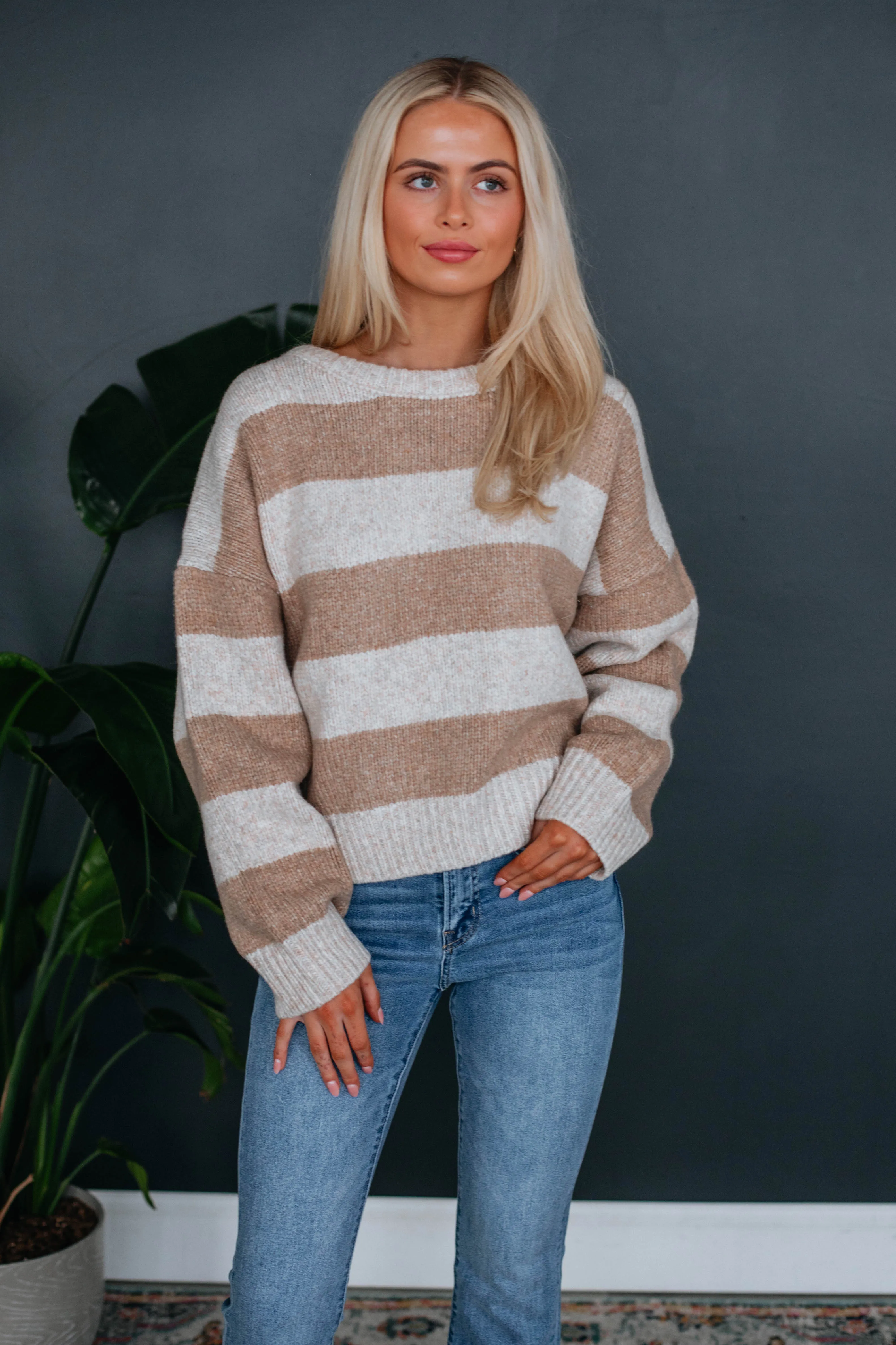 Romee Striped Sweater sold by Wild Oak Boutique