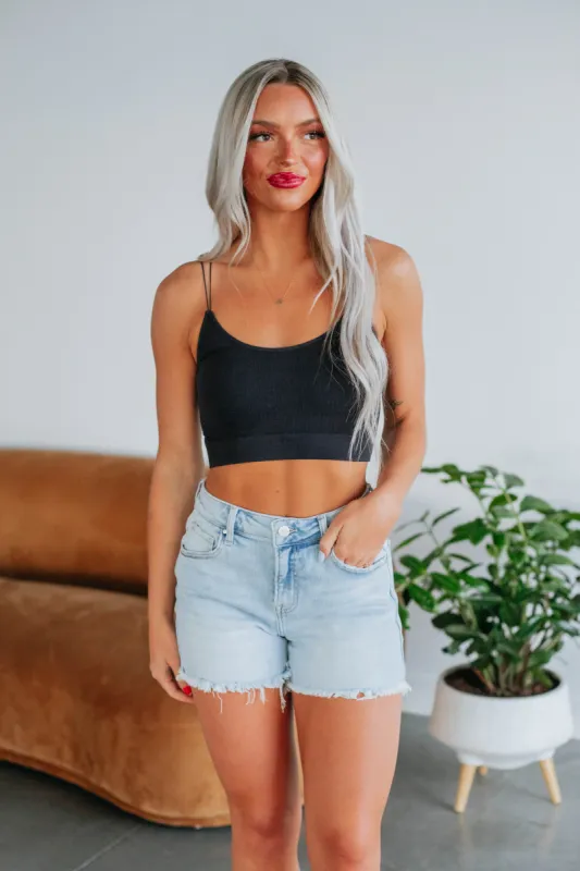 Alani Ribbed Brami - Black sold by Wild Oak Boutique