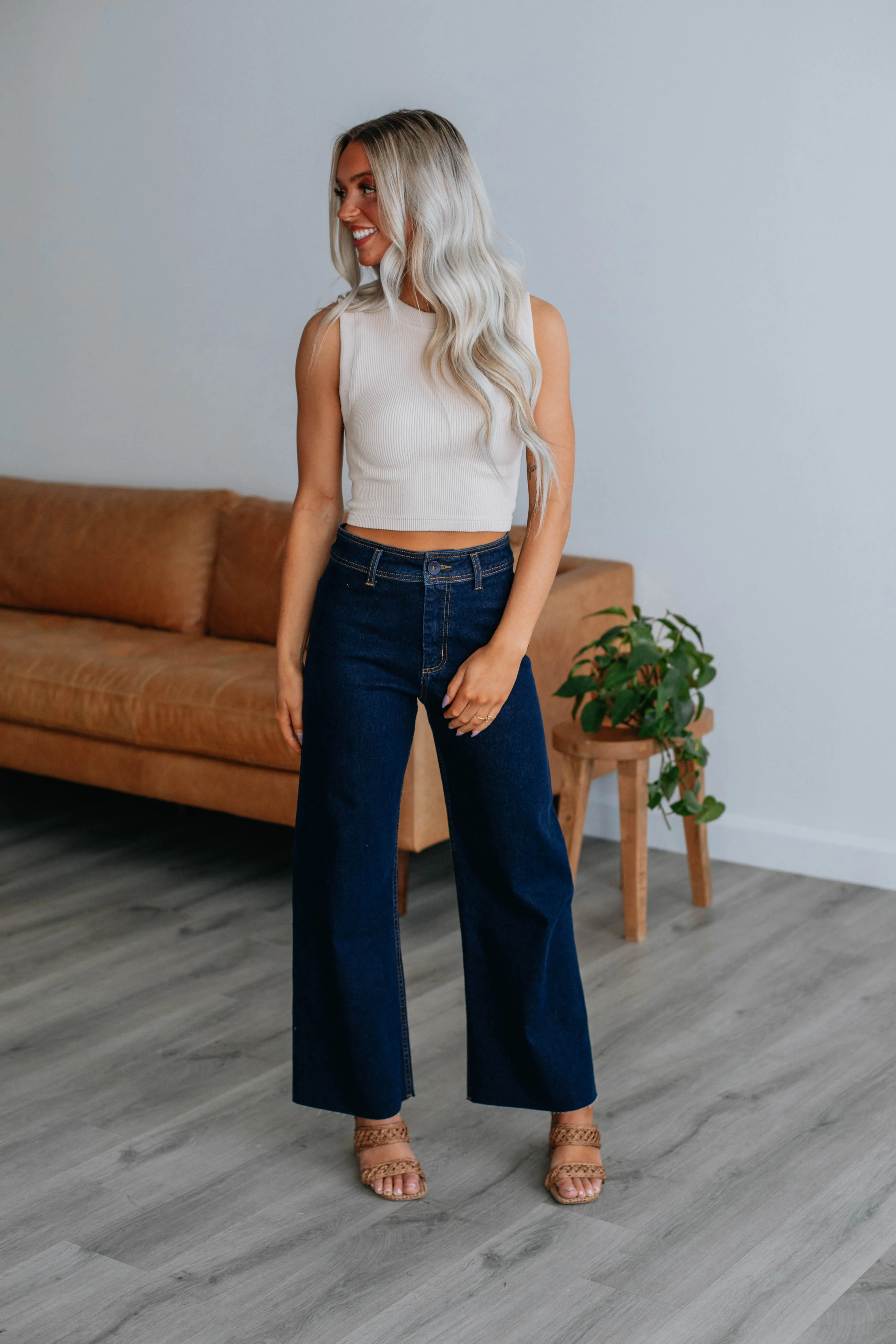 Razlyn Ribbed Tank - Beige sold by Wild Oak Boutique product image thumbnail 2