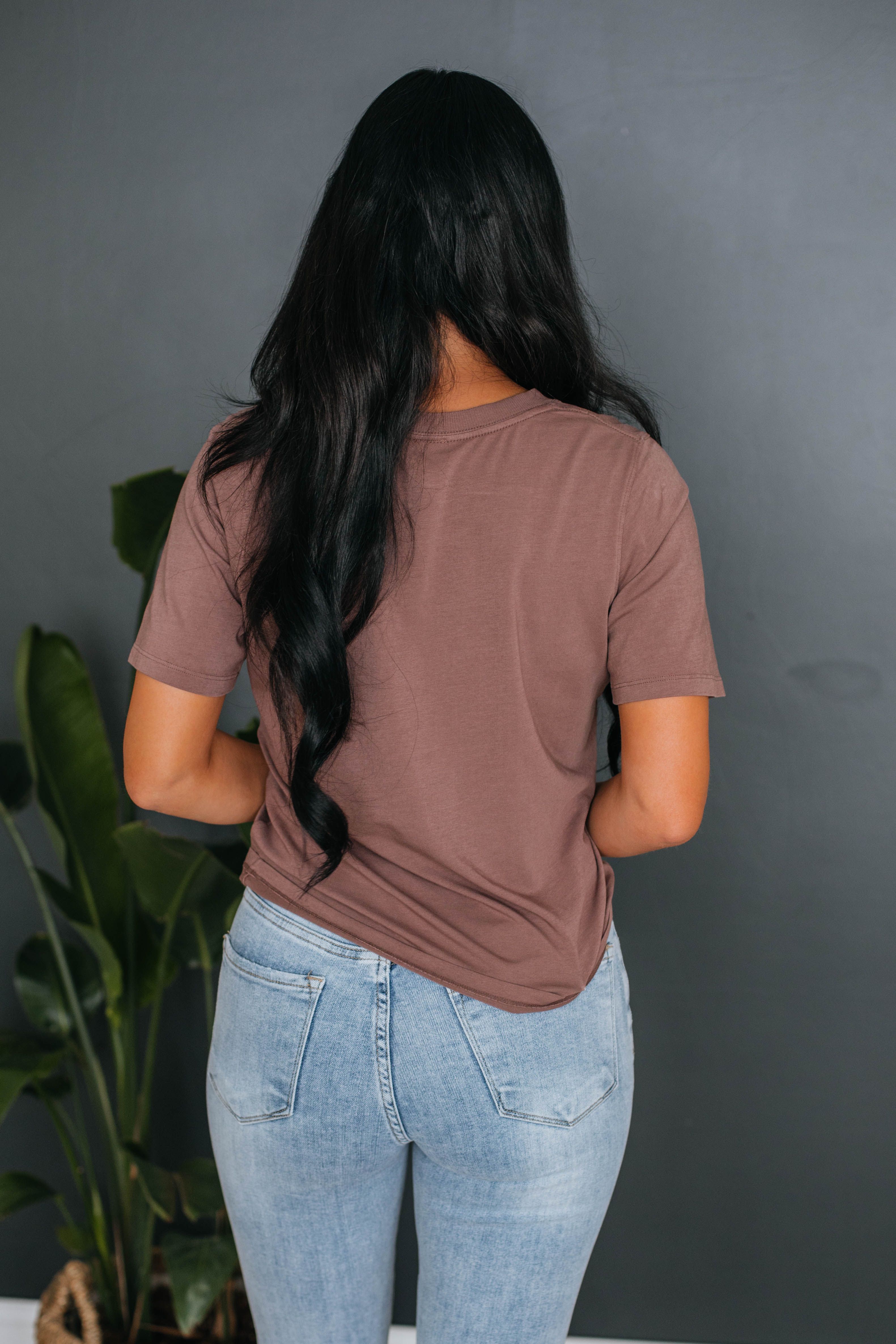 Levins Basic Tee - Mocha sold by Wild Oak Boutique product image thumbnail 4