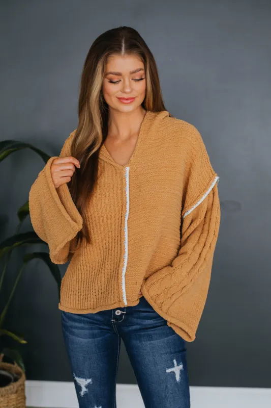 Aster Sweater Hoodie - Mustard sold by Wild Oak Boutique