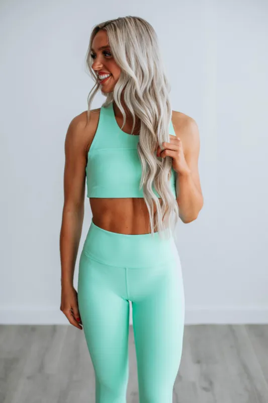 Rena Sports Bra - Mint sold by Wild Oak Boutique