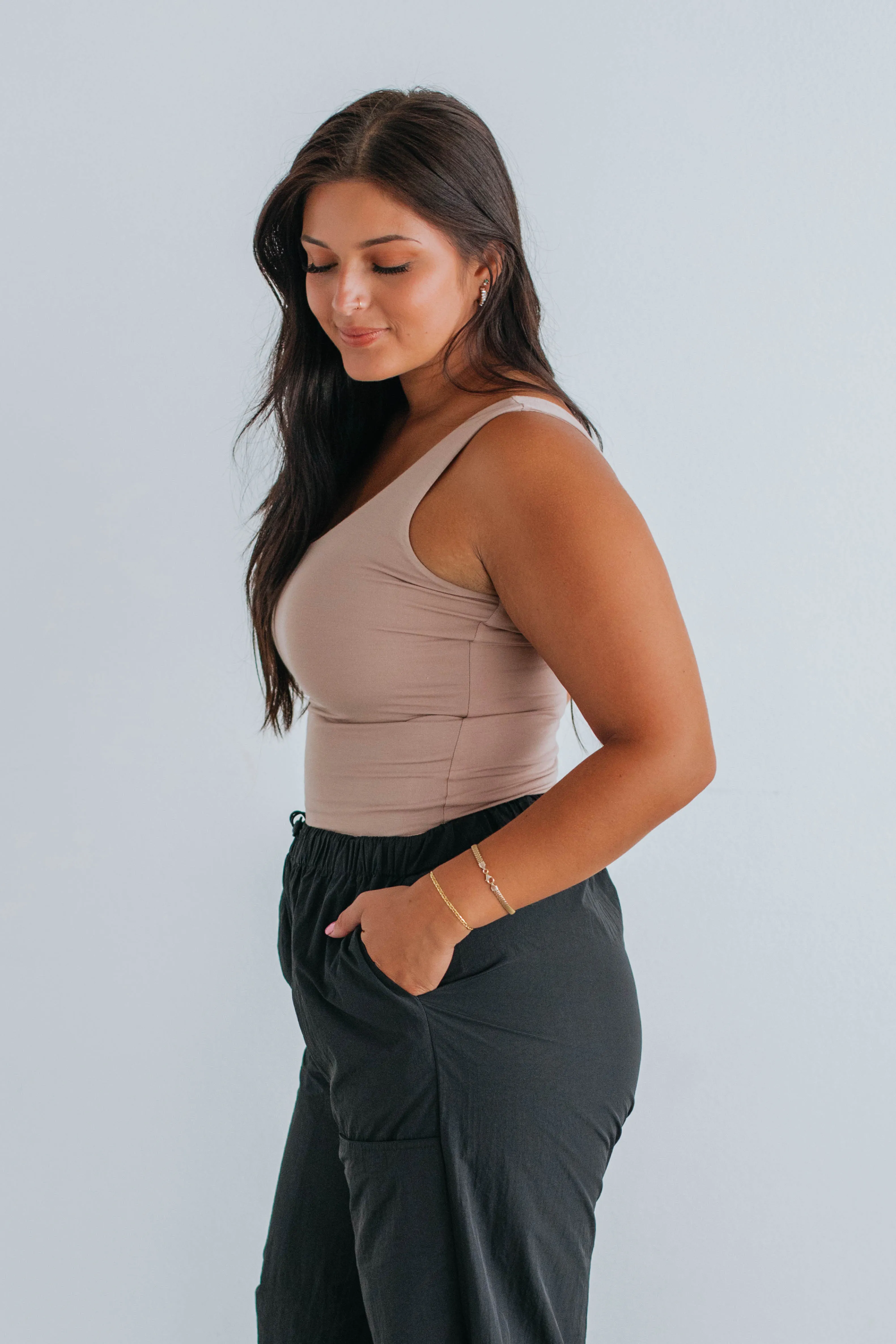 Delta Basic Tank - Taupe sold by Wild Oak Boutique product image thumbnail 2