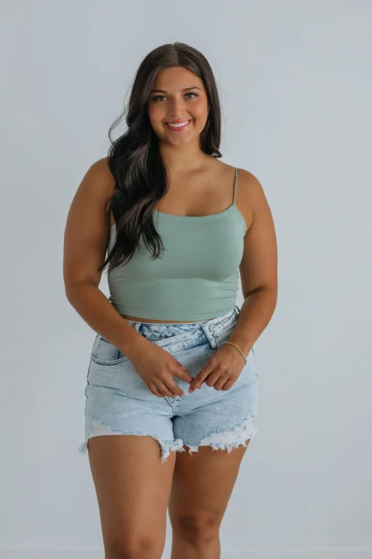 Mila Basic Tank - Sage sold by Wild Oak Boutique