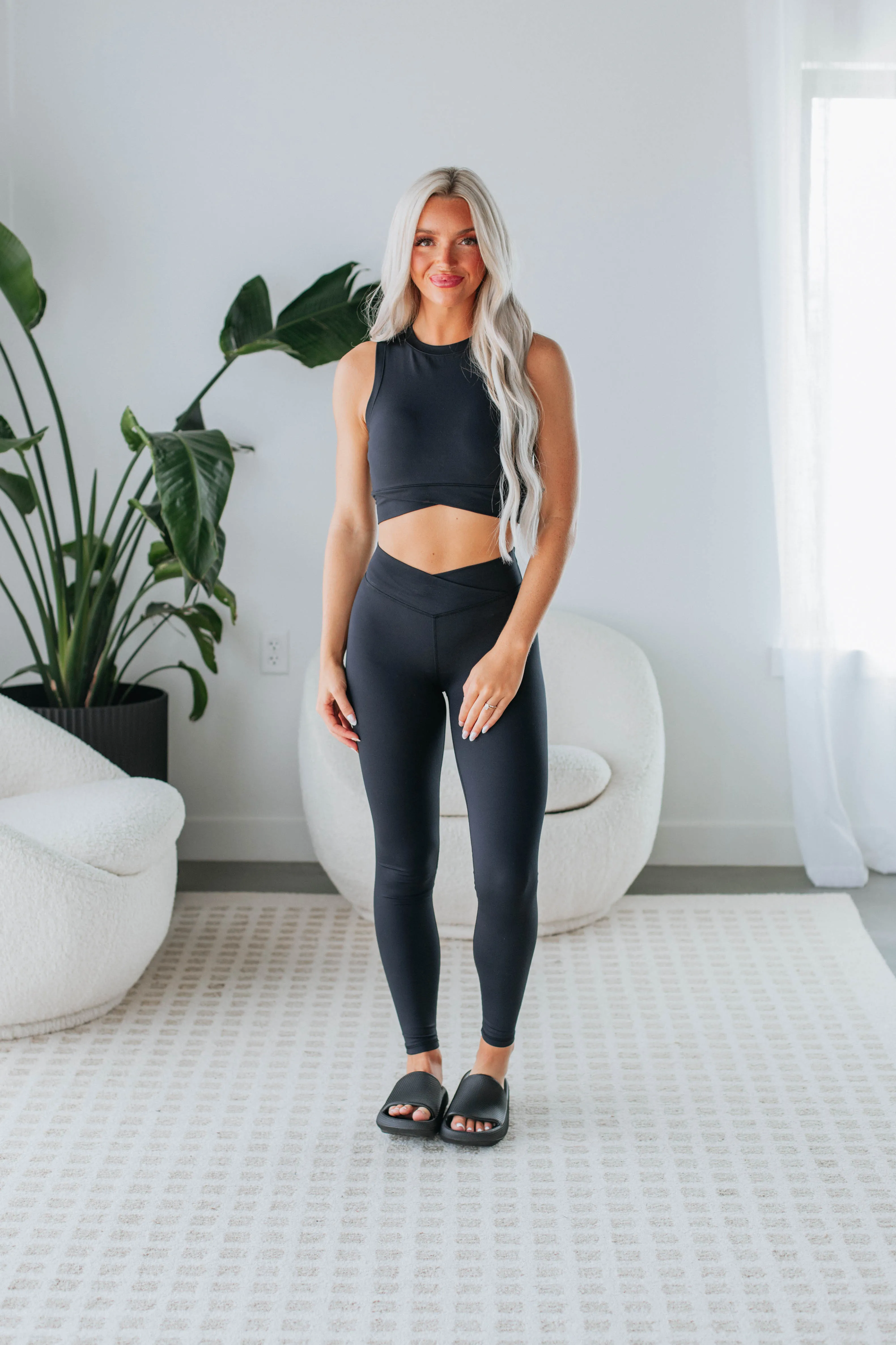 Mallory Crossover Tank - Black sold by Wild Oak Boutique product image thumbnail 2