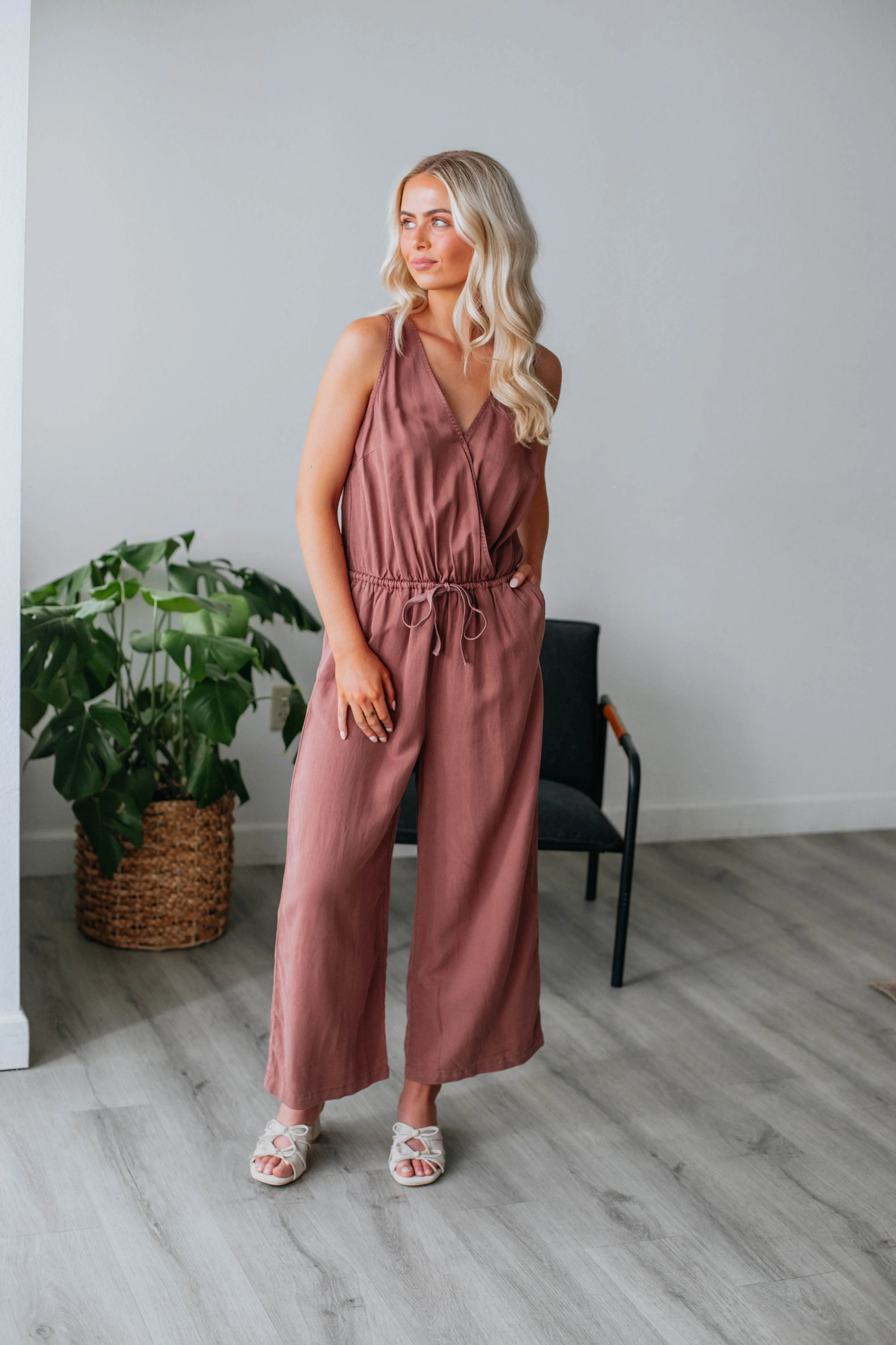 Keren Jumpsuit - Dusty Mauve sold by Wild Oak Boutique product image thumbnail 5