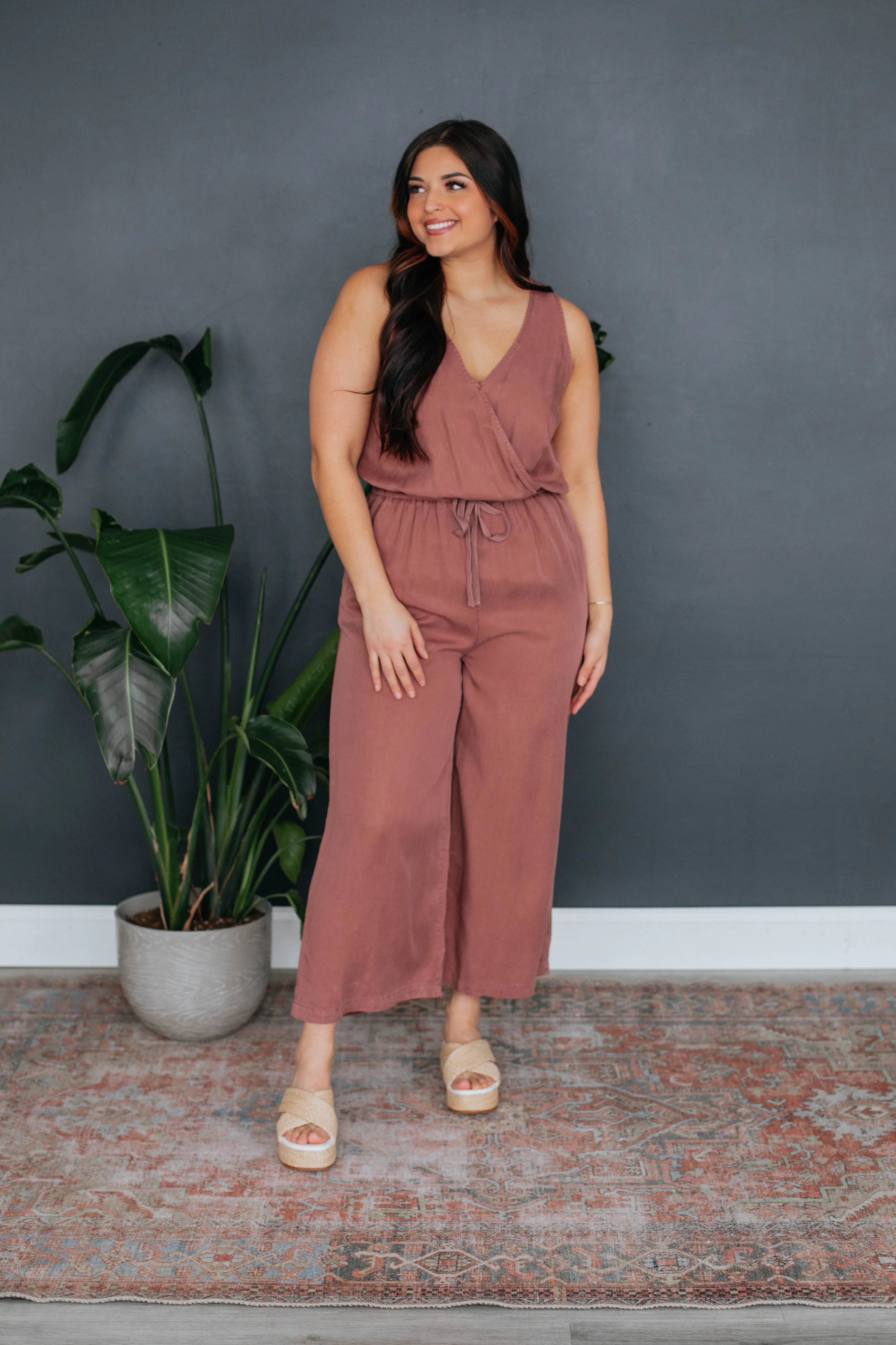 Keren Jumpsuit - Dusty Mauve sold by Wild Oak Boutique product image thumbnail 3