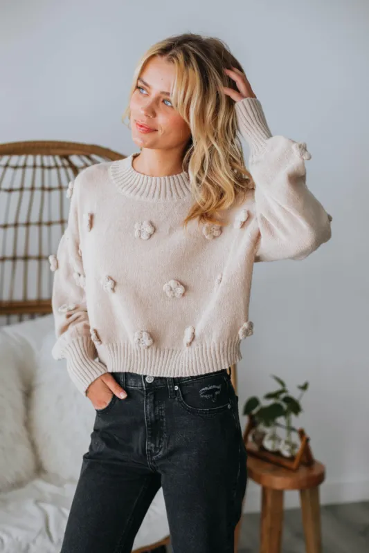 Lenette Flower Sweater sold by Wild Oak Boutique