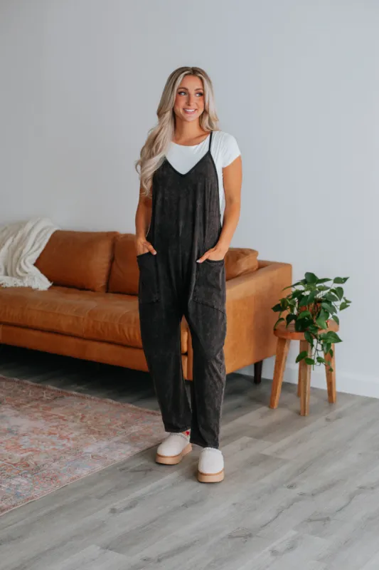 Judson Oversized Jumpsuit - Black sold by Wild Oak Boutique