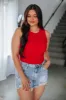 April Ribbed Bodysuit - Scarlet sold by Wild Oak Boutique