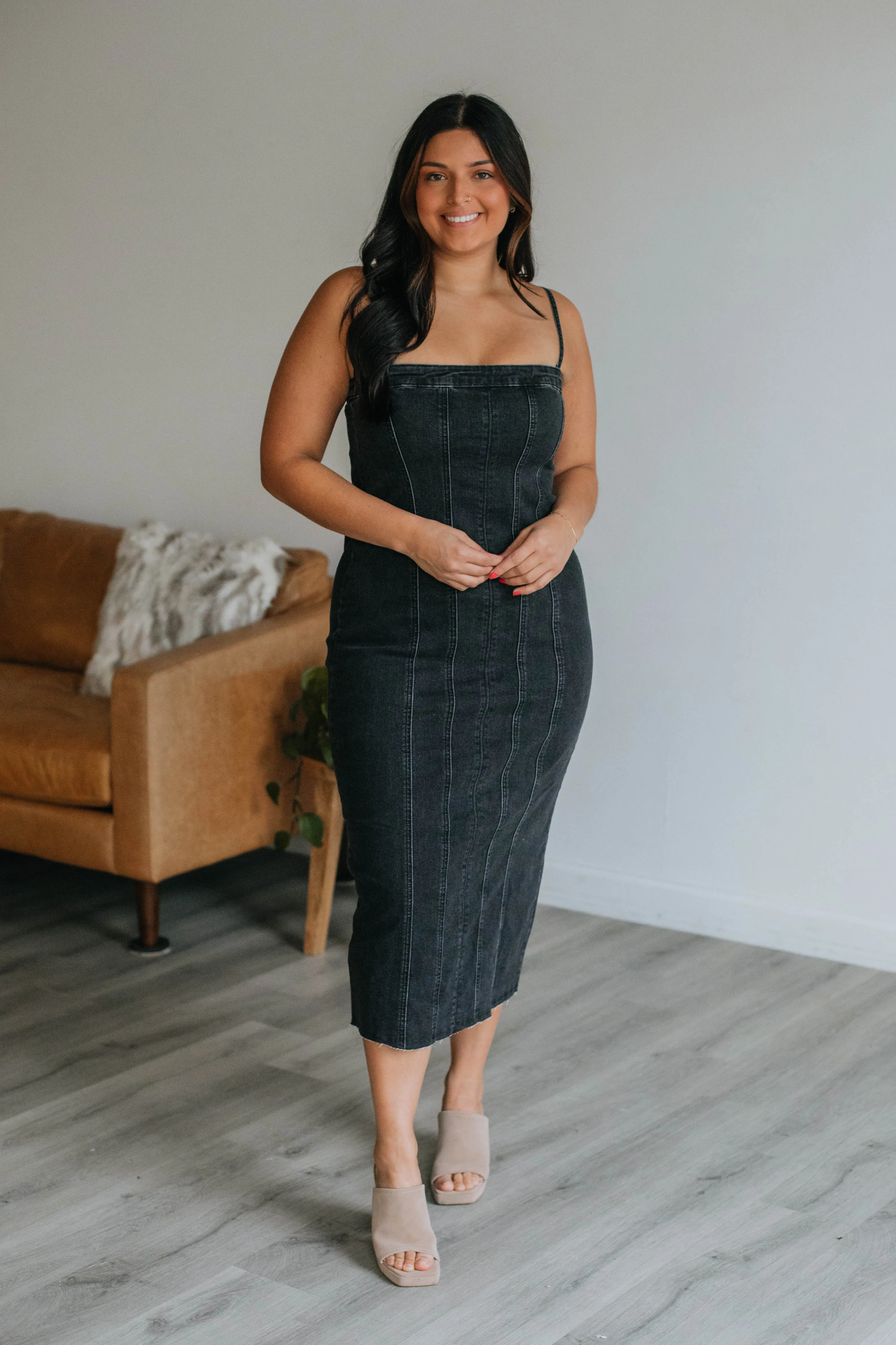 Haven Denim Midi Dress sold by Wild Oak Boutique product image thumbnail 3