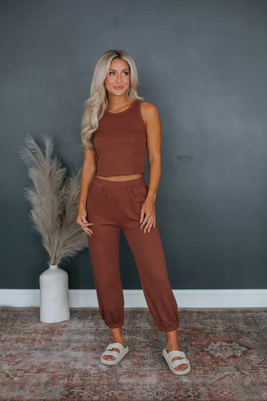 Dax Two-Piece Lounge Set - Chestnut sold by Wild Oak Boutique