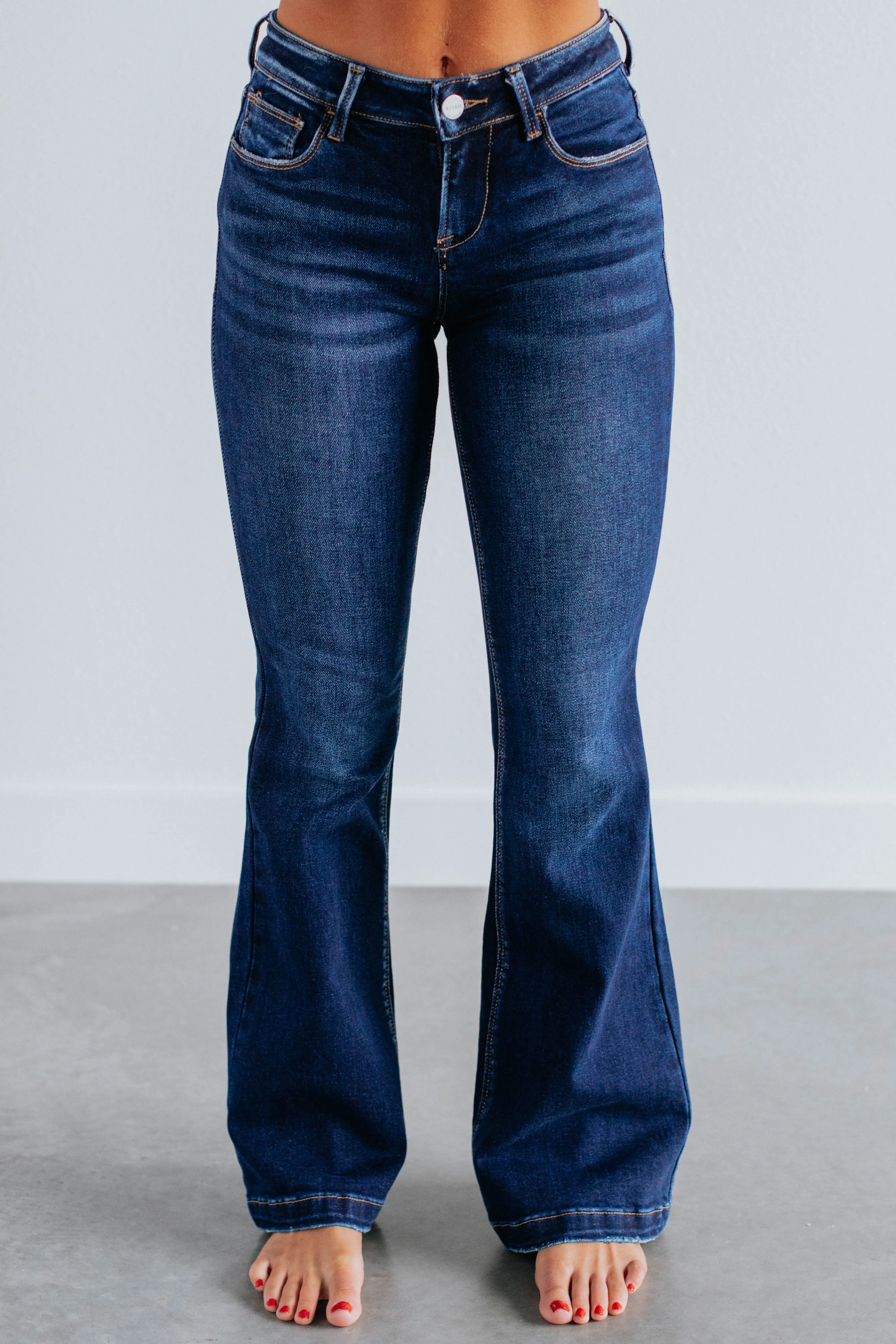Palmer Risen Flare Jeans - Dark Wash sold by Wild Oak Boutique product image thumbnail 3