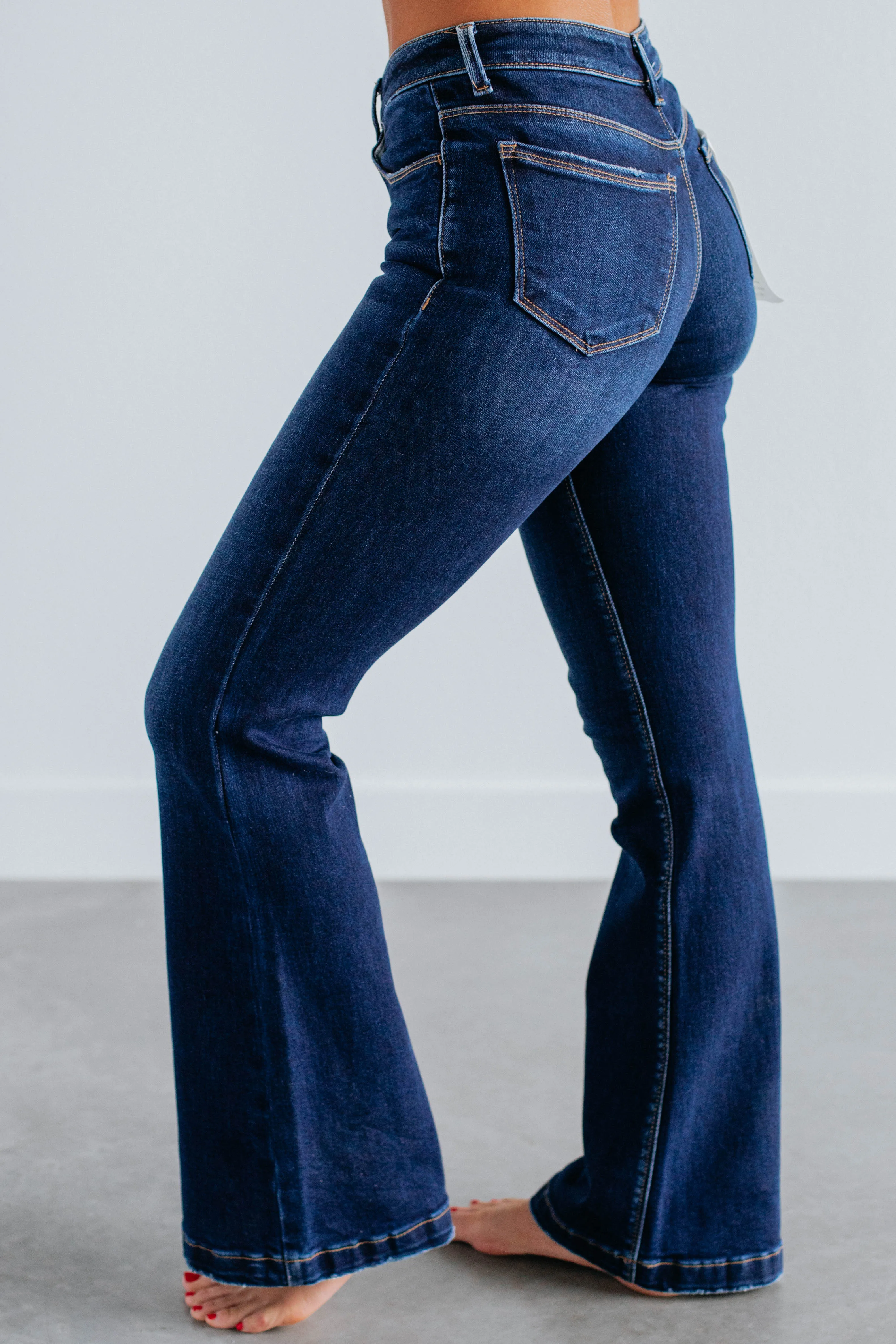Palmer Risen Flare Jeans - Dark Wash sold by Wild Oak Boutique product image thumbnail 2