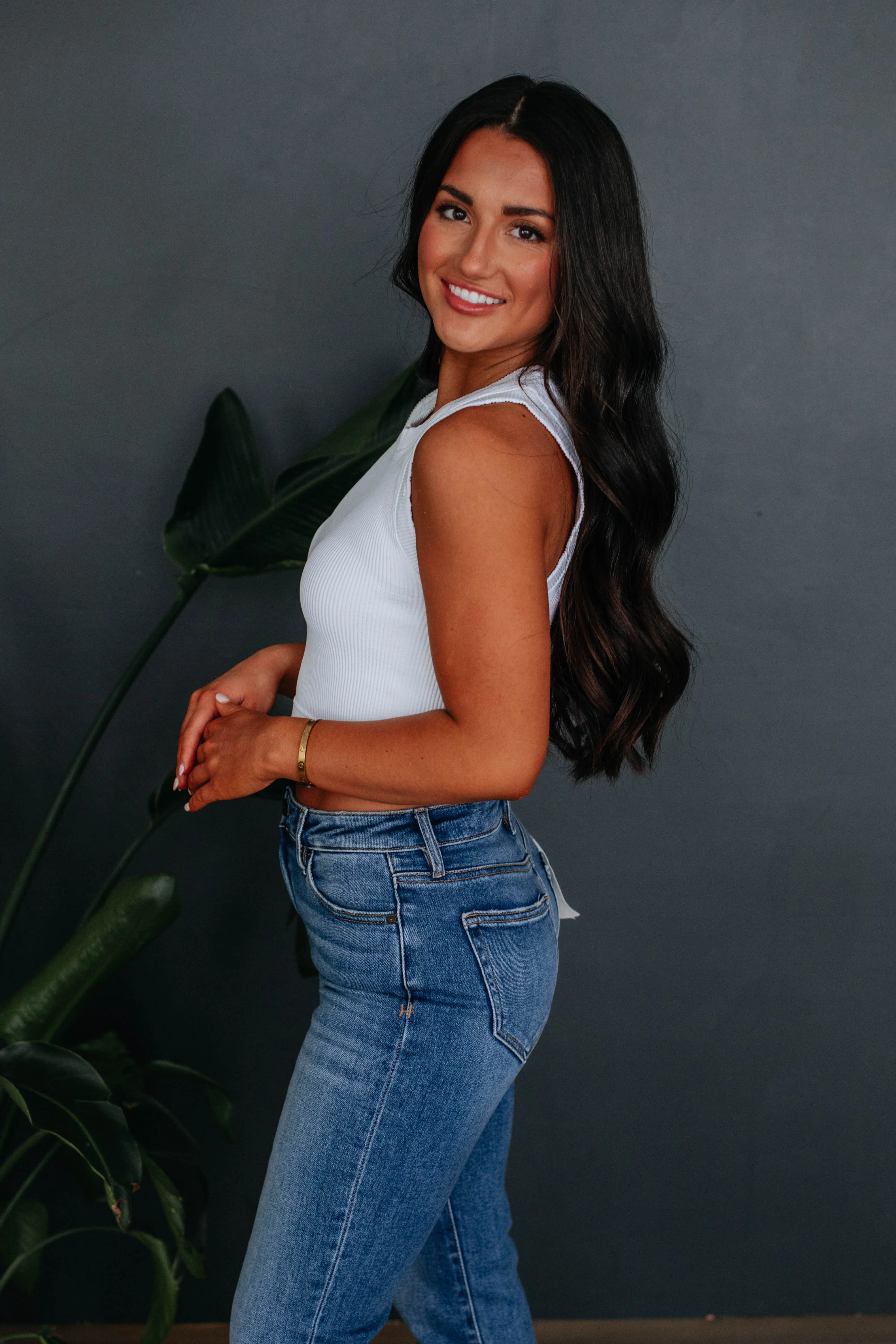 Razlyn Ribbed Tank - Ivory sold by Wild Oak Boutique product image thumbnail 4