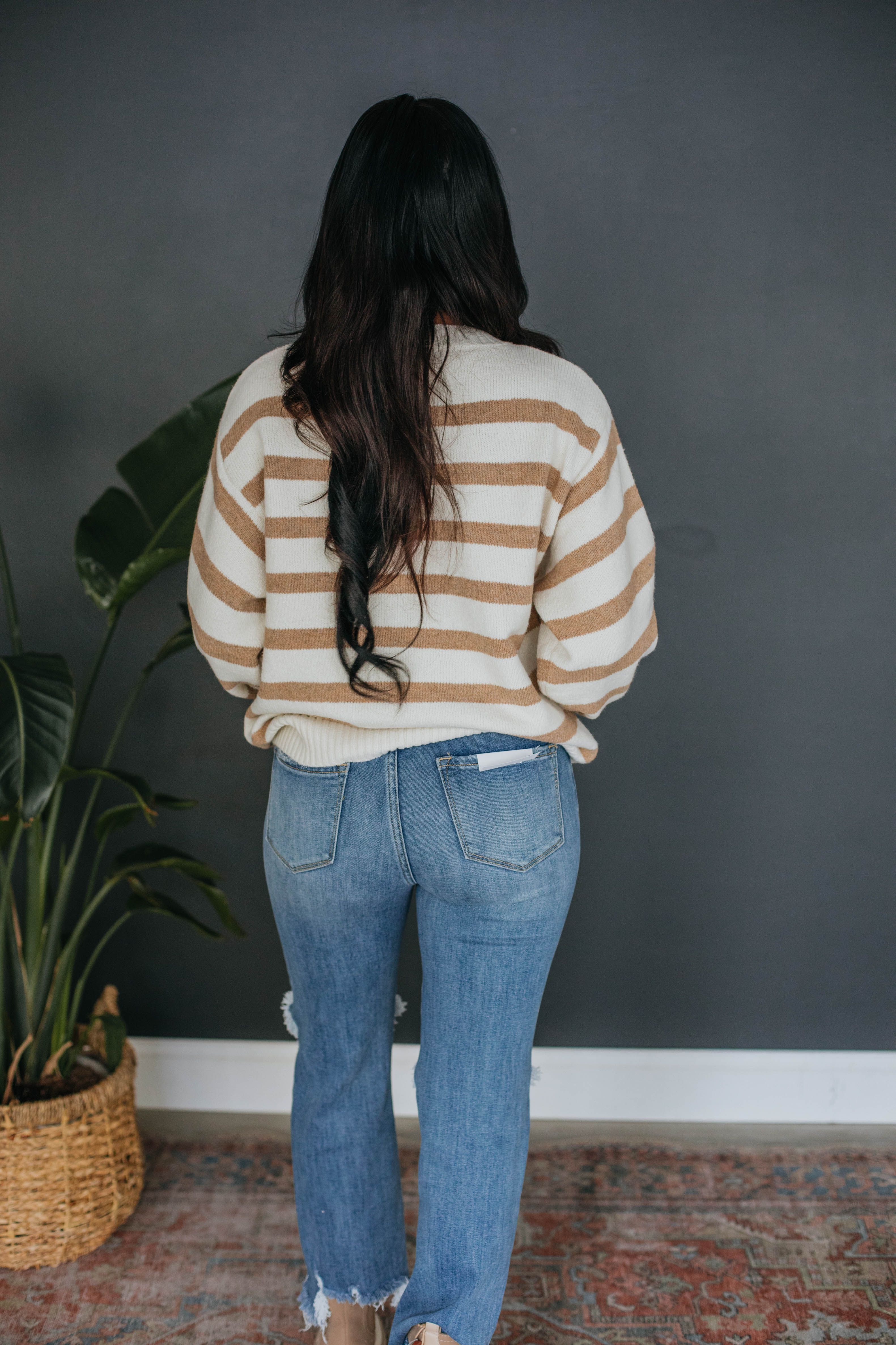 Carmilla Striped Sweater - Cream Mix sold by Wild Oak Boutique product image thumbnail 5