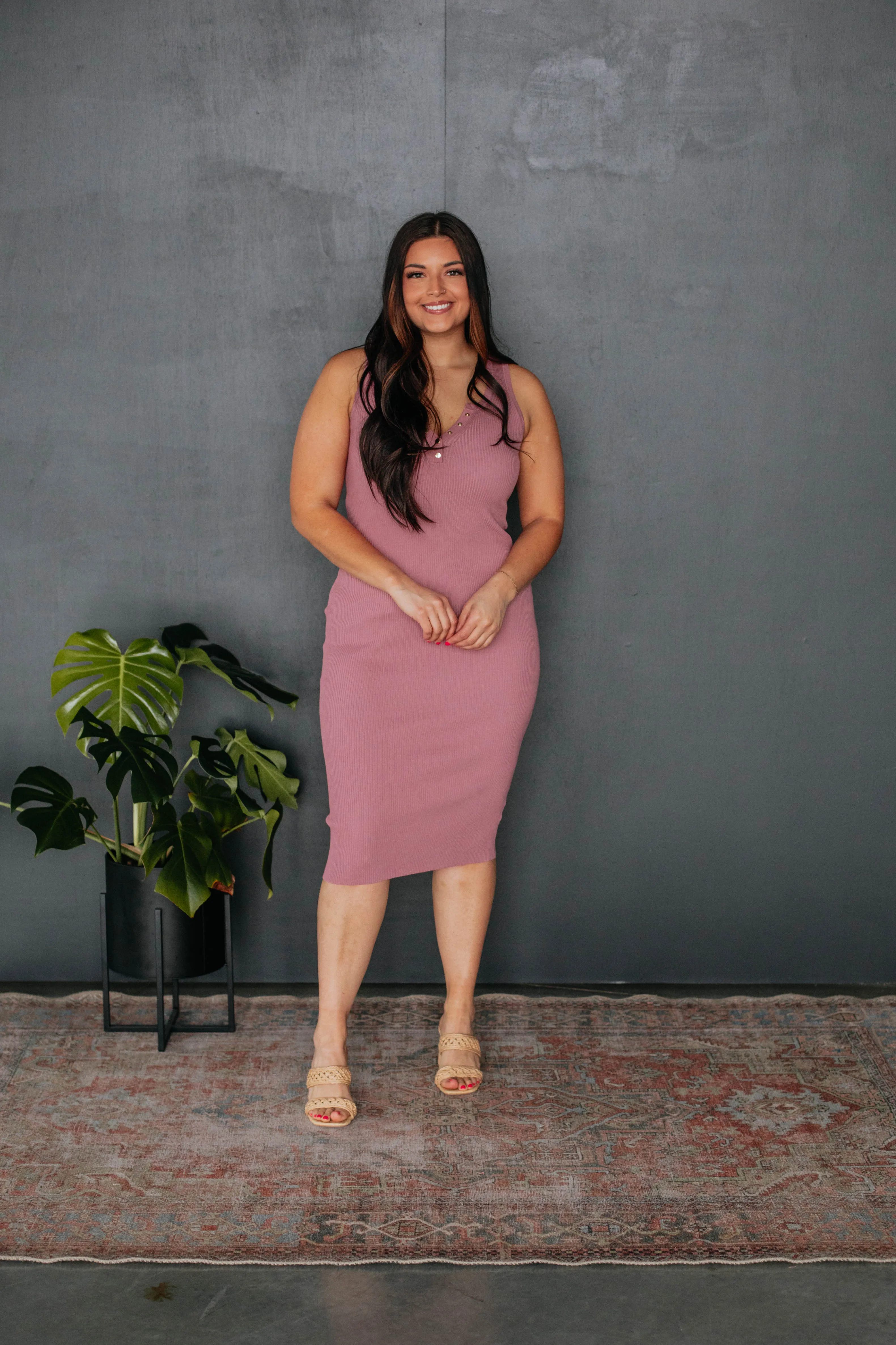 Lauda Midi Dress - Dusty Mauve sold by Wild Oak Boutique product image thumbnail 5