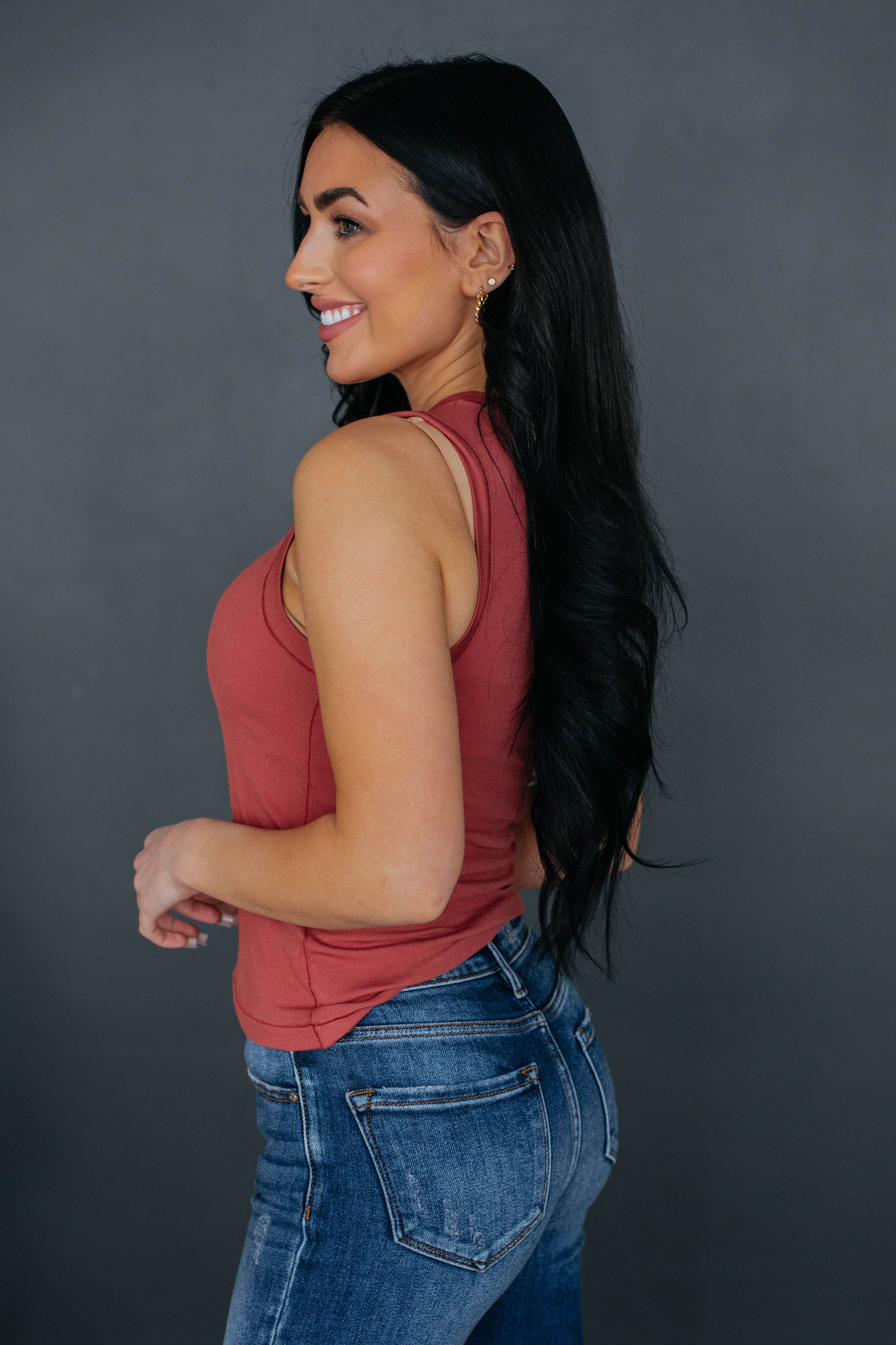 Renee Basic Tank - Sienna sold by Wild Oak Boutique product image thumbnail 4