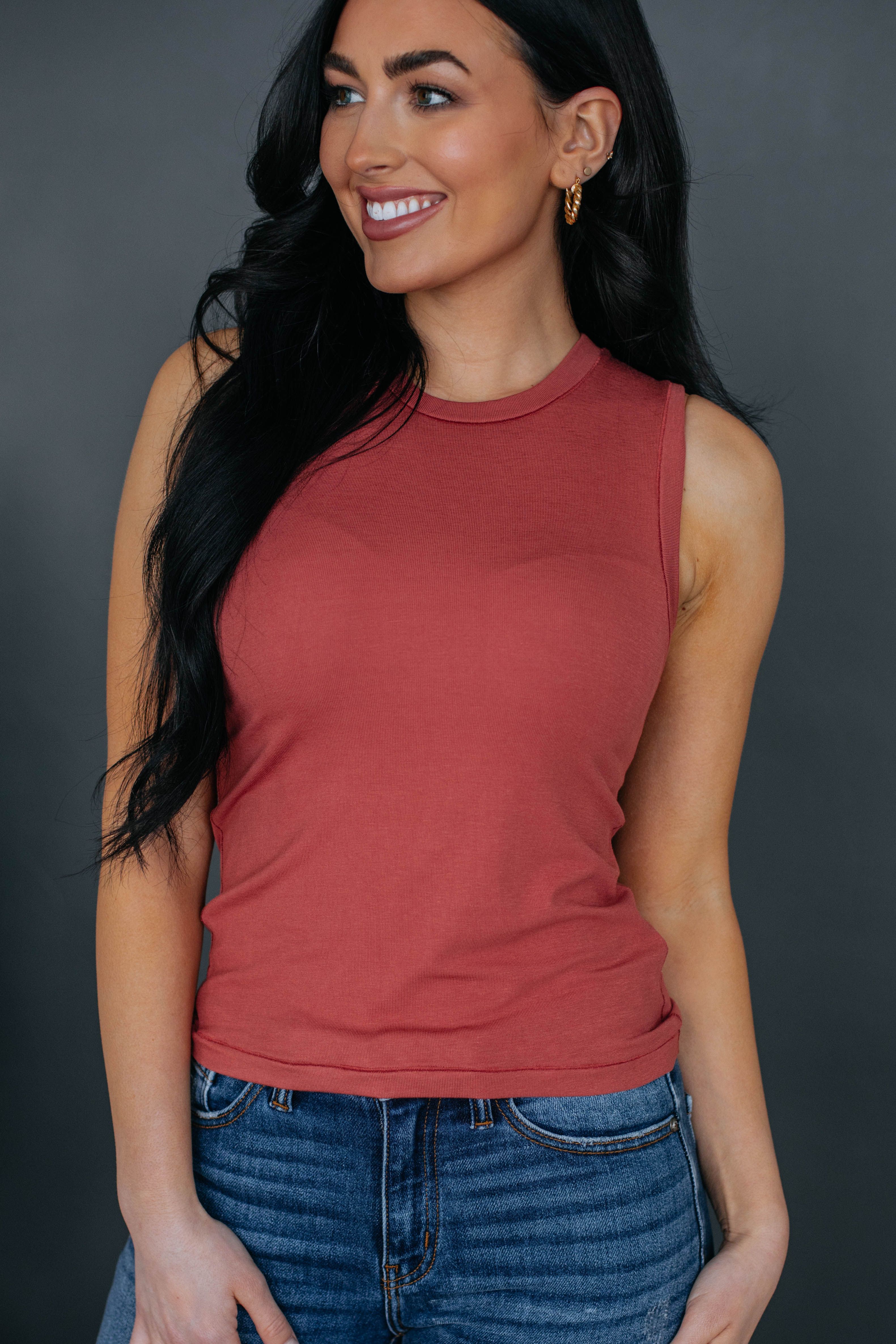 Renee Basic Tank - Sienna sold by Wild Oak Boutique