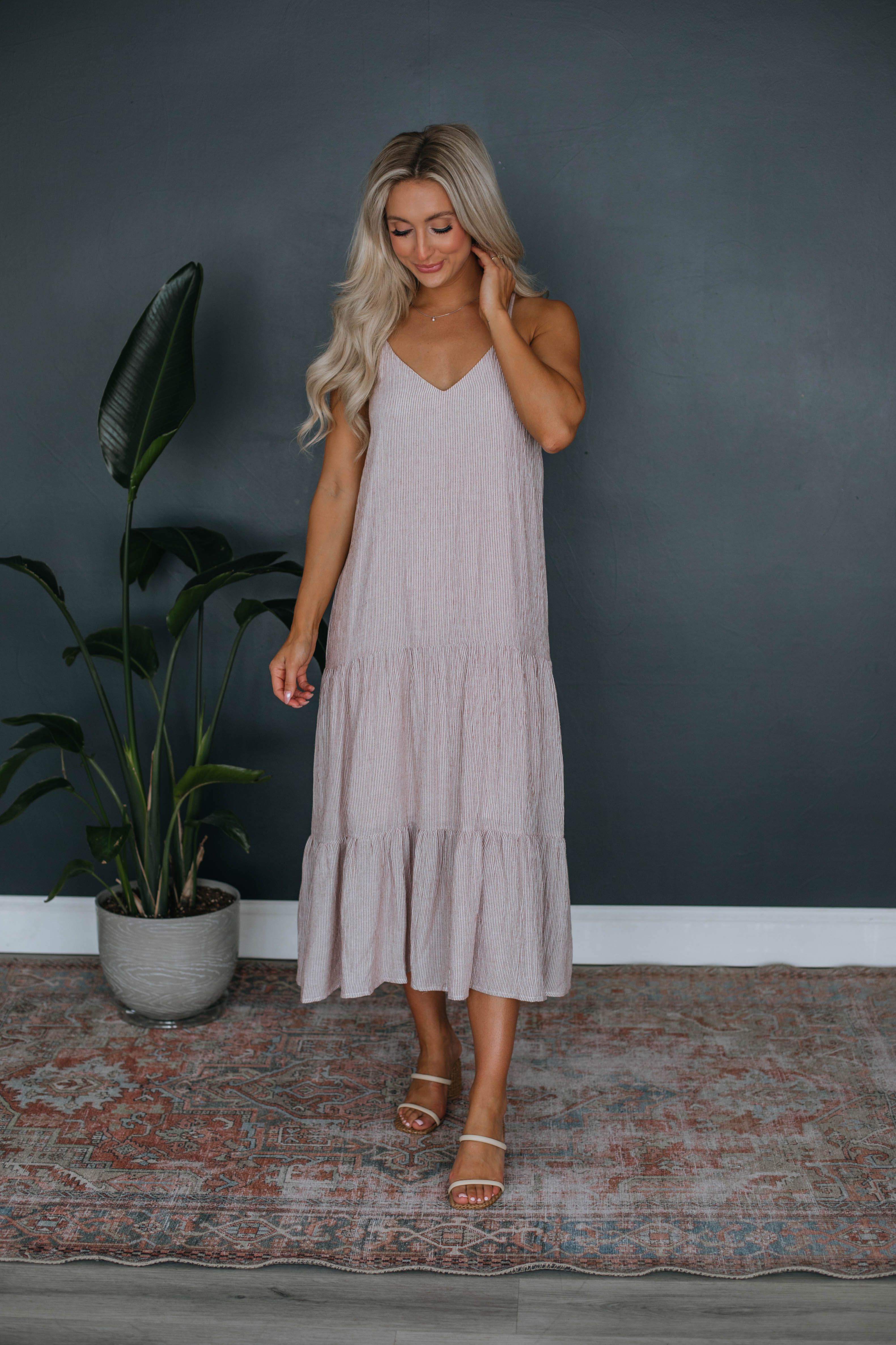 Tricia Midi Dress - Mocha sold by Wild Oak Boutique product image thumbnail 4