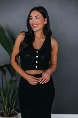 Olsen Knit Tank - Black sold by Wild Oak Boutique