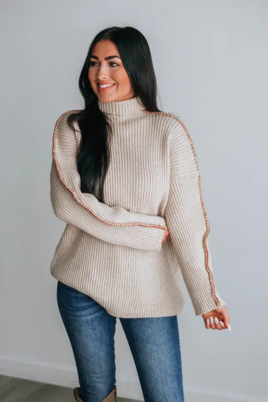 Charvi Mock Neck Sweater sold by Wild Oak Boutique