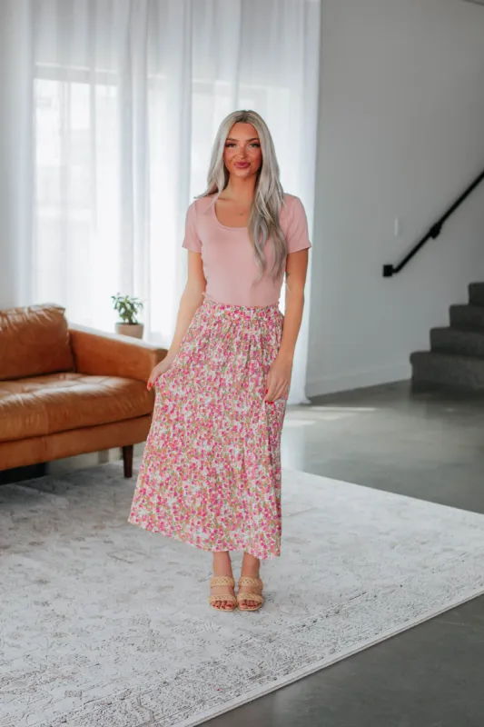 Addy Floral Skirt - Orchid sold by Wild Oak Boutique