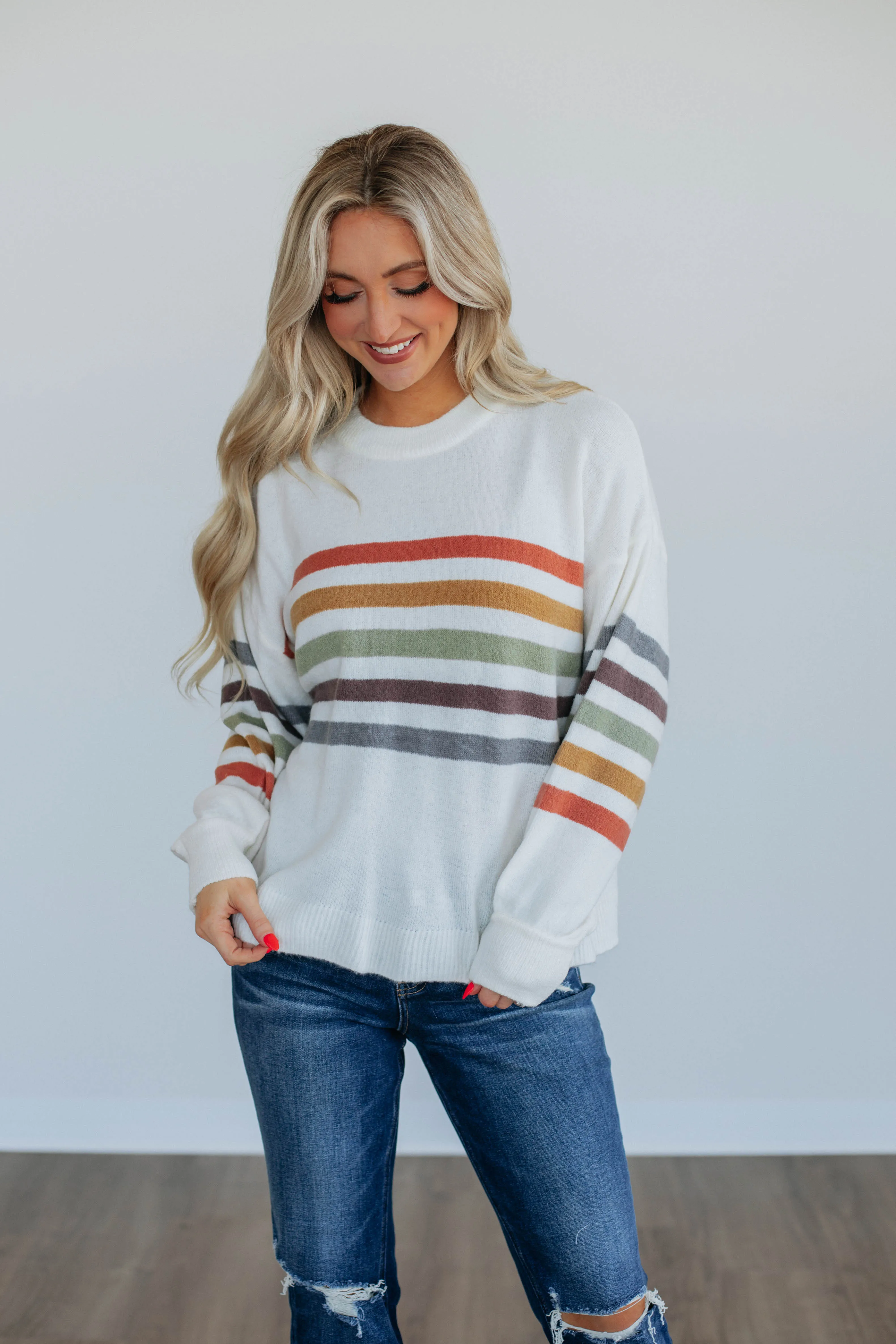 Bridgette Striped Sweater sold by Wild Oak Boutique product image thumbnail 5