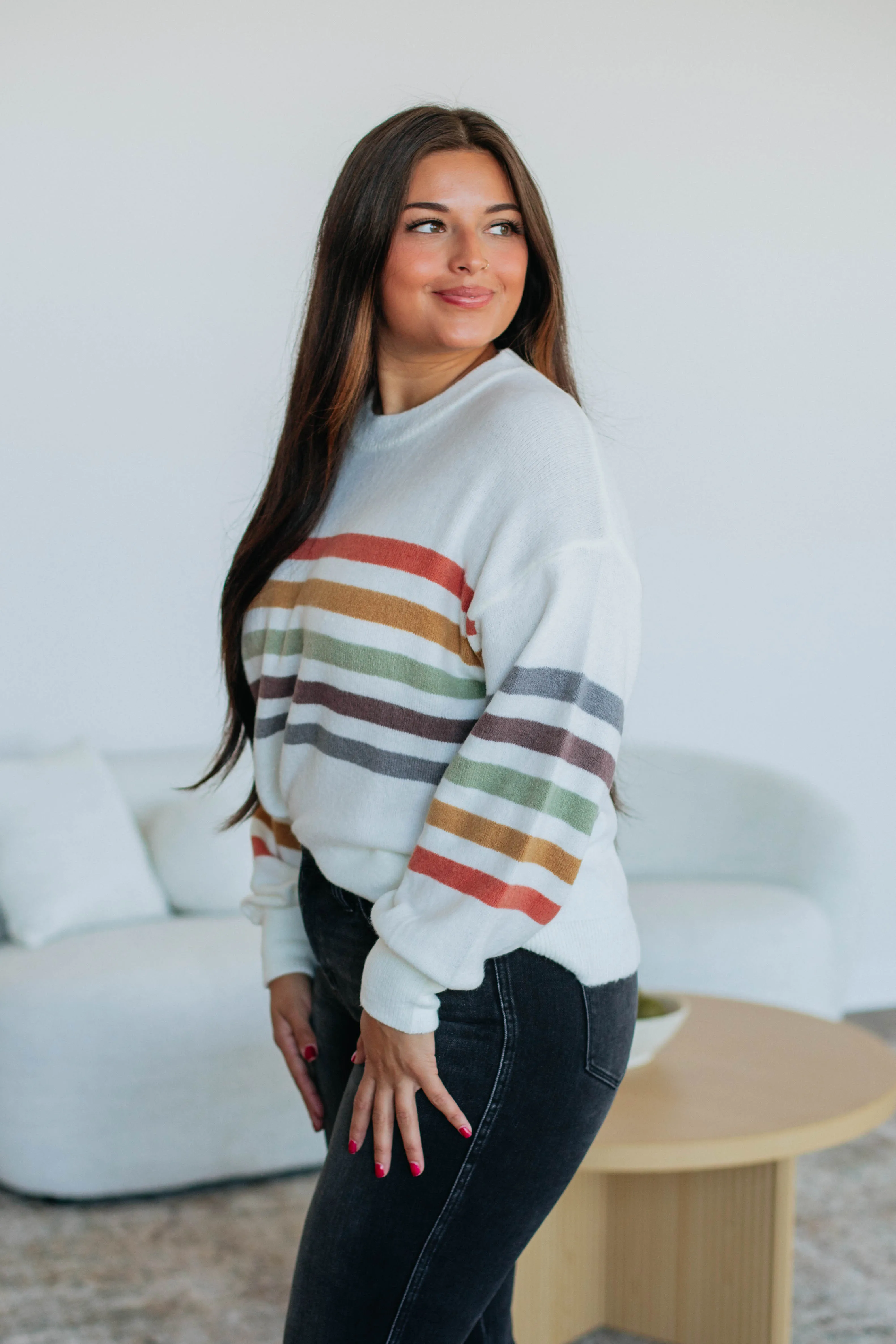 Bridgette Striped Sweater sold by Wild Oak Boutique product image thumbnail 4