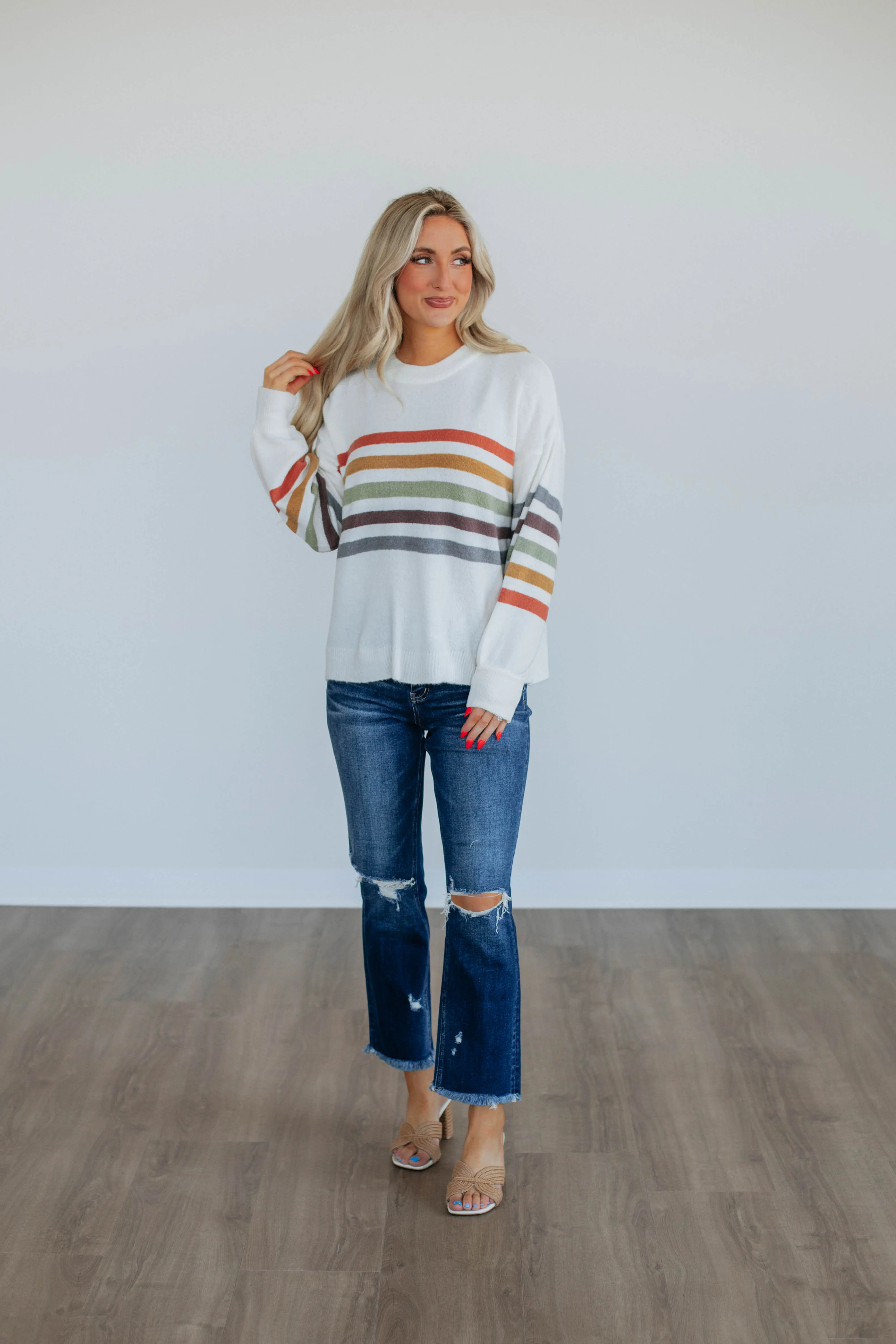 Bridgette Striped Sweater sold by Wild Oak Boutique product image thumbnail 2