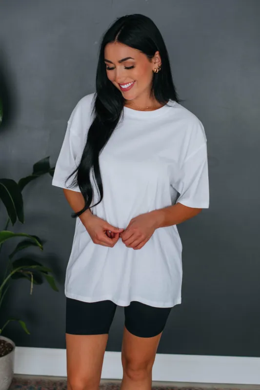 Zayda Basic Tee - Ivory sold by Wild Oak Boutique