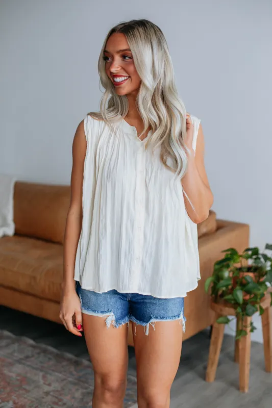 Kristina Top - Cream sold by Wild Oak Boutique