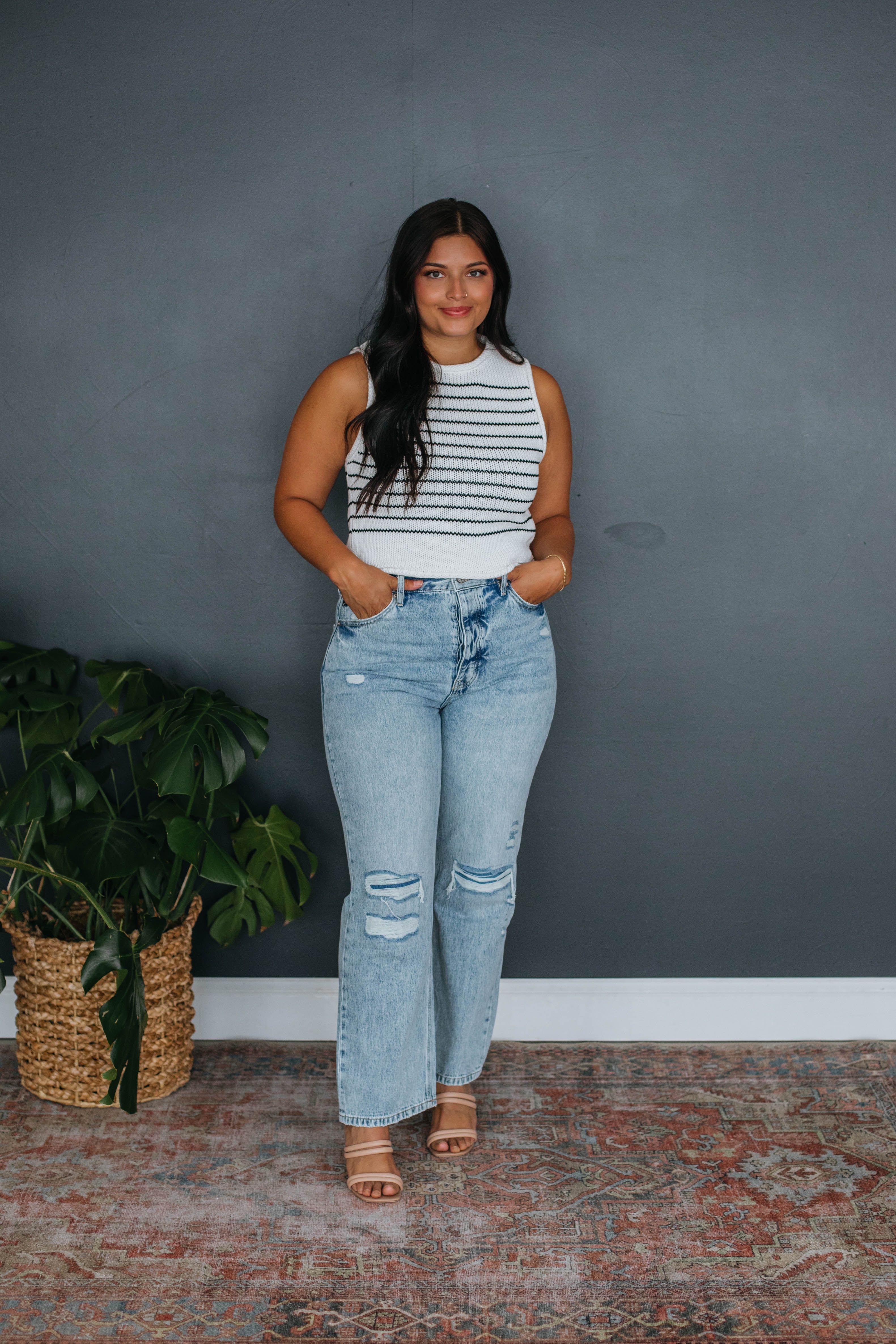 Lana Striped Sweater Tank sold by Wild Oak Boutique product image thumbnail 5