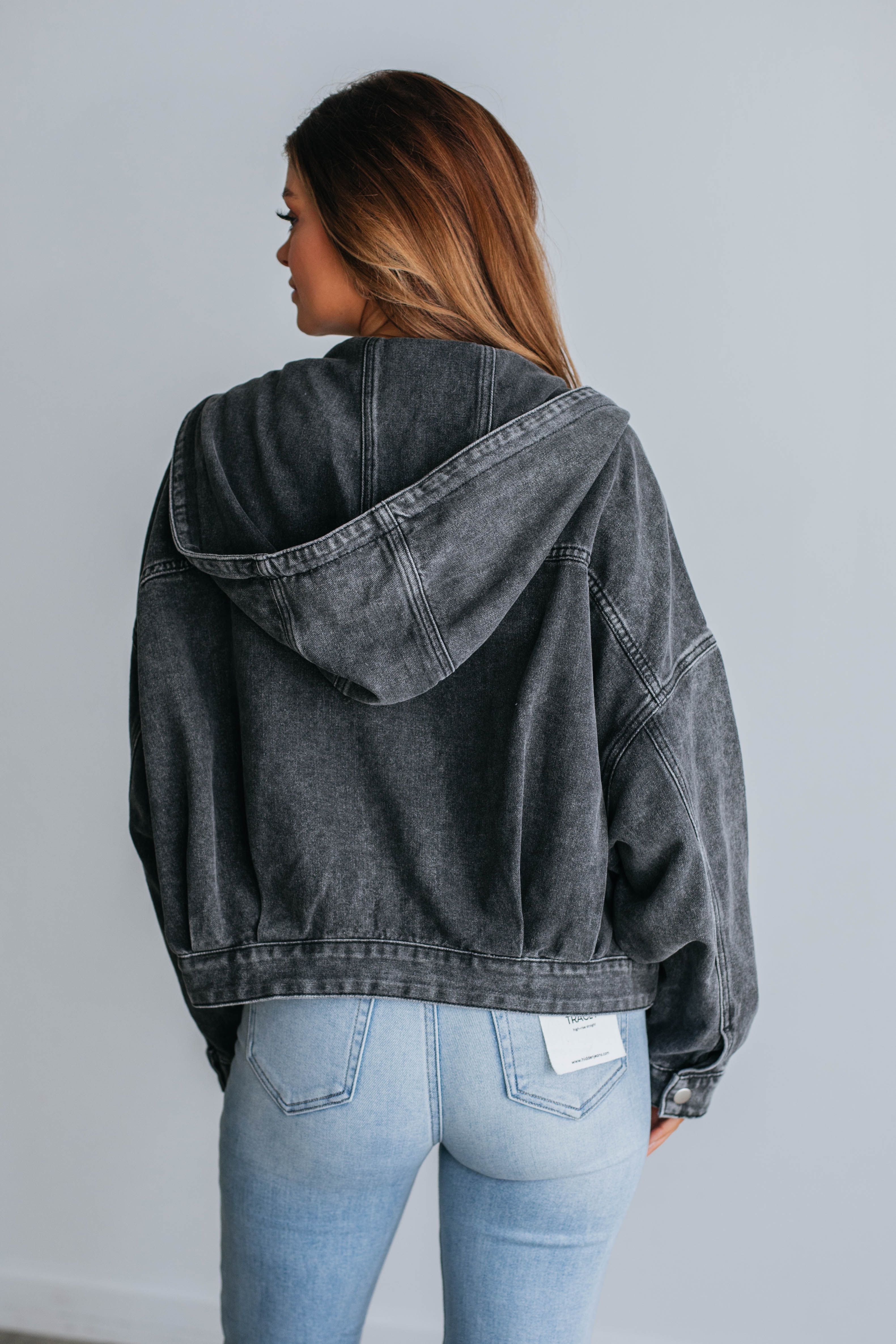 Augie Cropped Jacket - Vintage Black sold by Wild Oak Boutique product image thumbnail 5