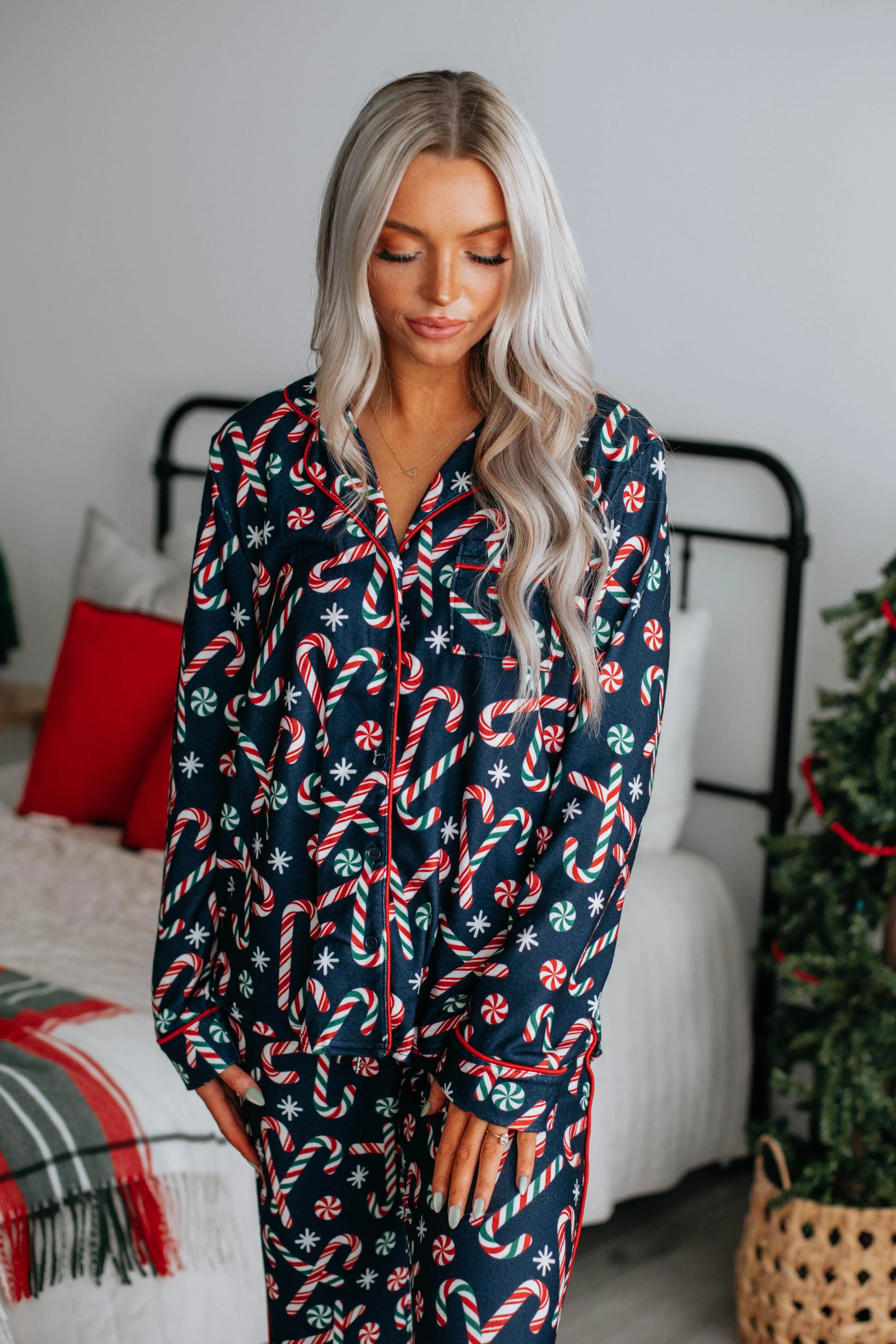 Candy Cane Cutie Pajama Top sold by Wild Oak Boutique