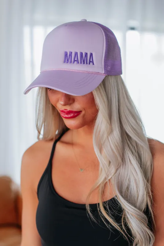 Mama Trucker Hat - Lavender sold by Wild Oak Boutique