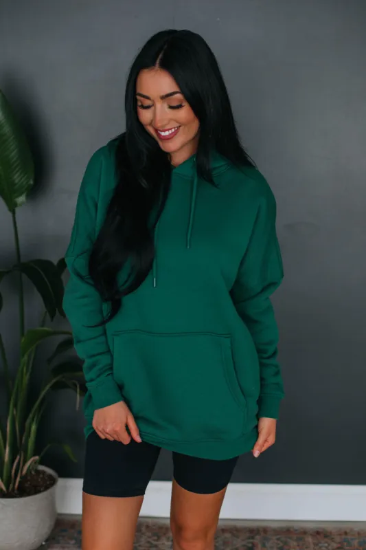 Charlie Hoodie - Hunter Green made by Mono B