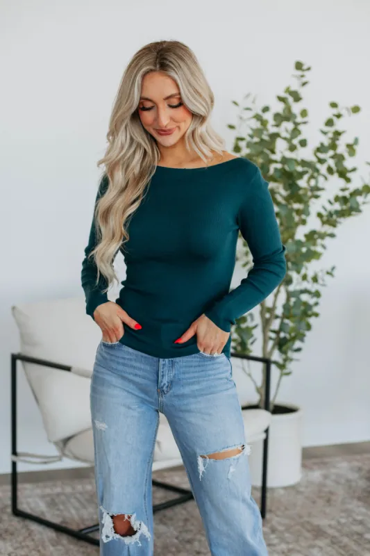 Anissa Sweater - Peacock sold by Wild Oak Boutique