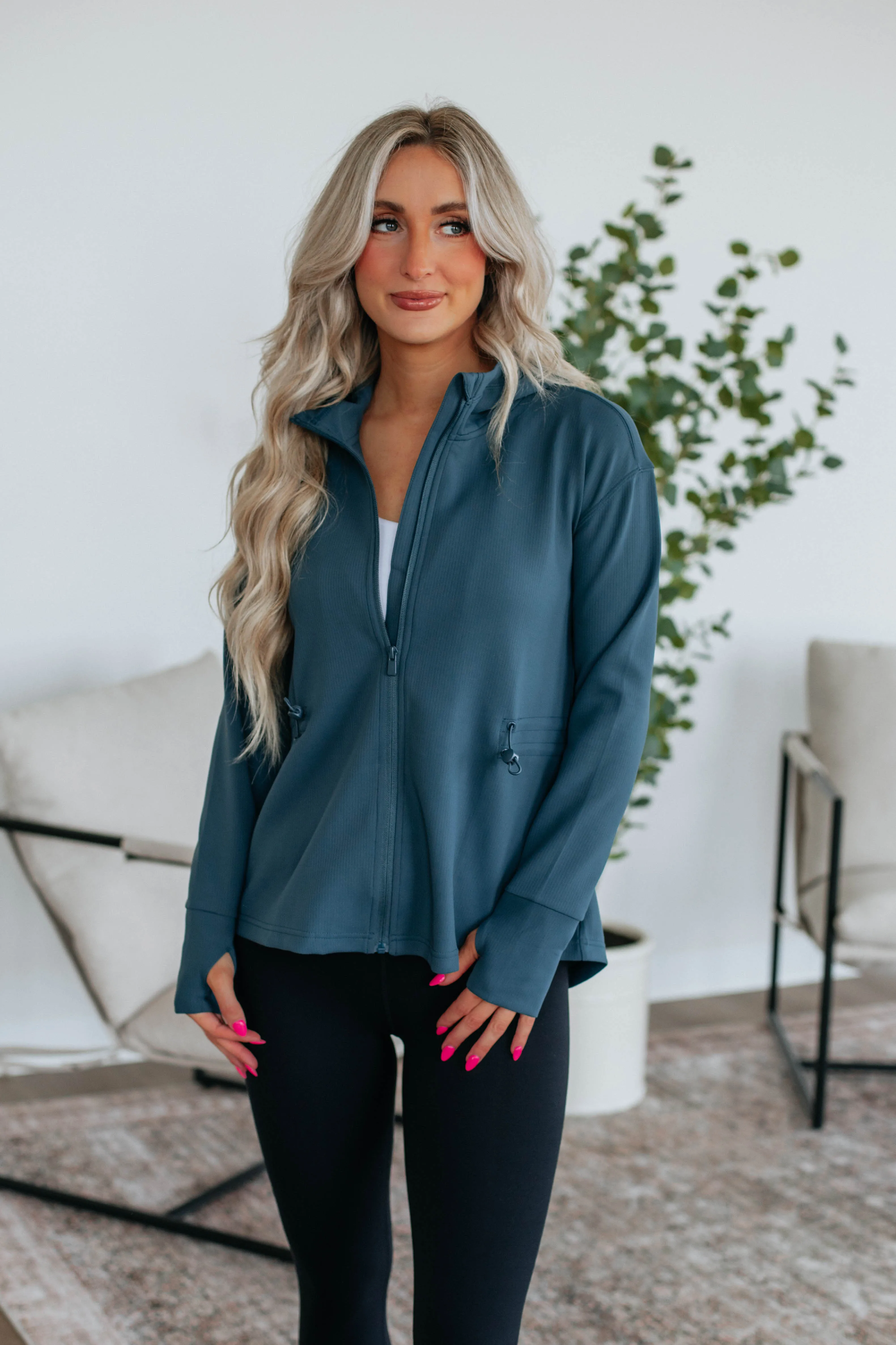 Cute & Casual Jacket - Peacock sold by Wild Oak Boutique product image thumbnail 3