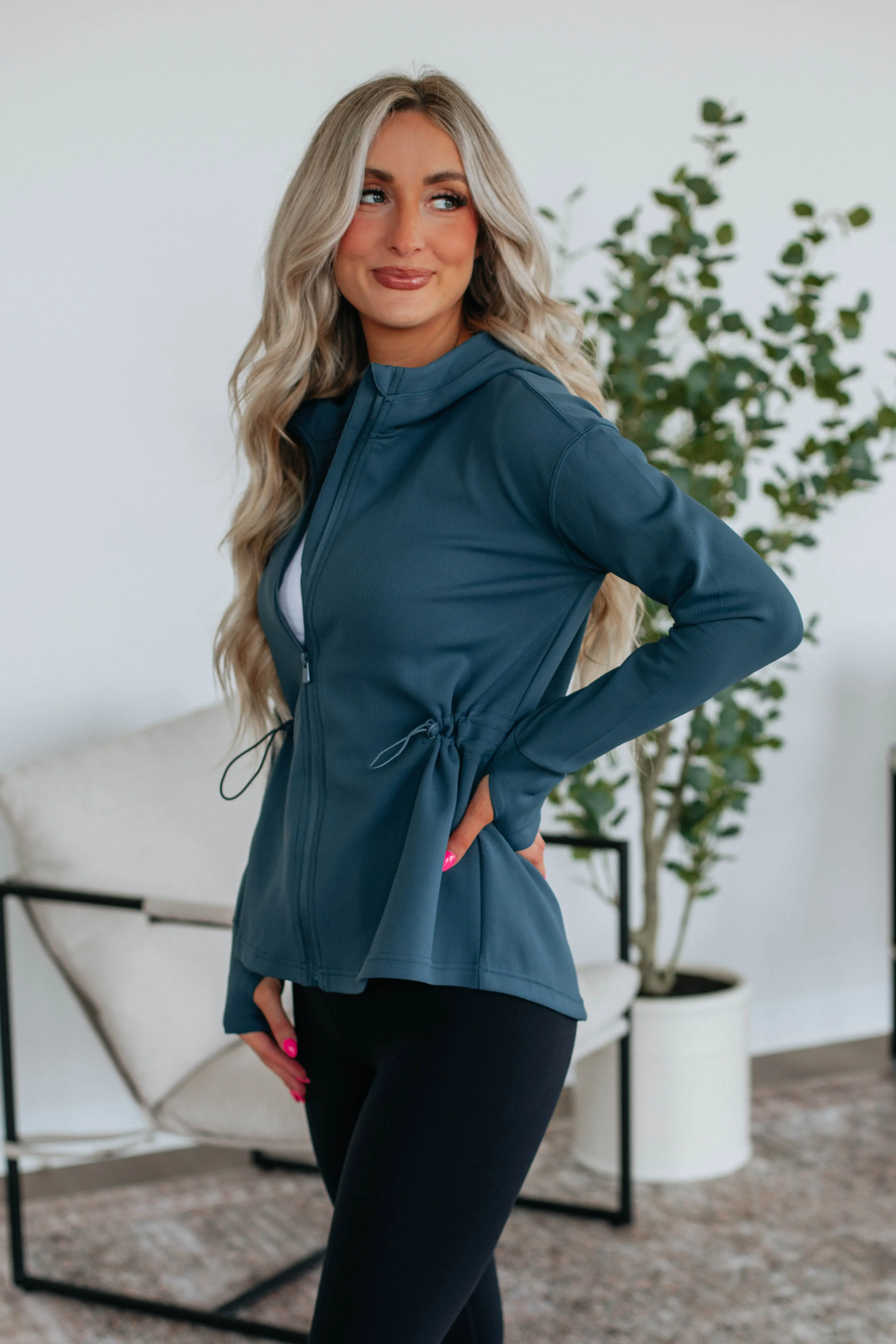 Cute & Casual Jacket - Peacock sold by Wild Oak Boutique product image thumbnail 2