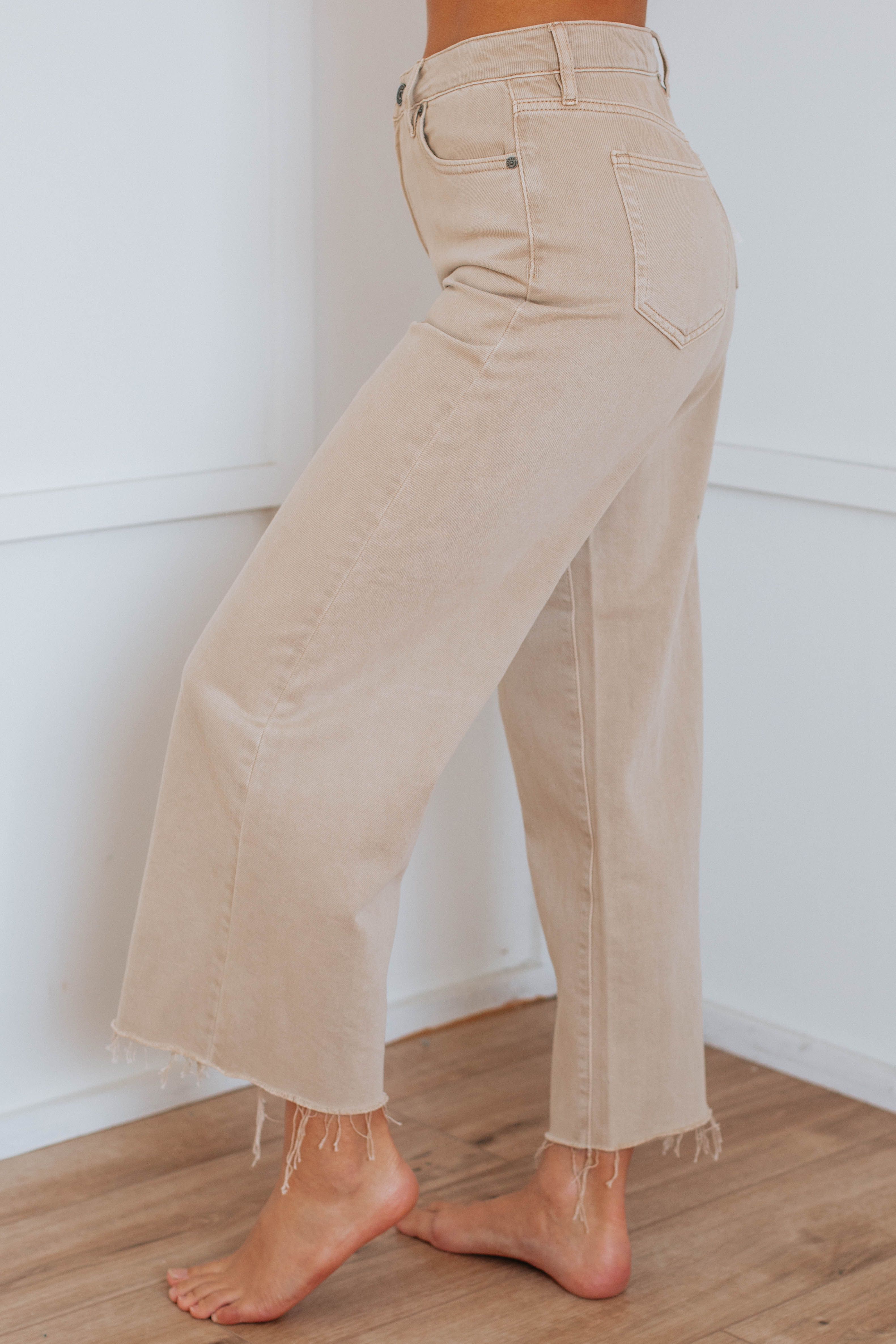 Nori Hidden Jeans - Khaki sold by Wild Oak Boutique product image thumbnail 5